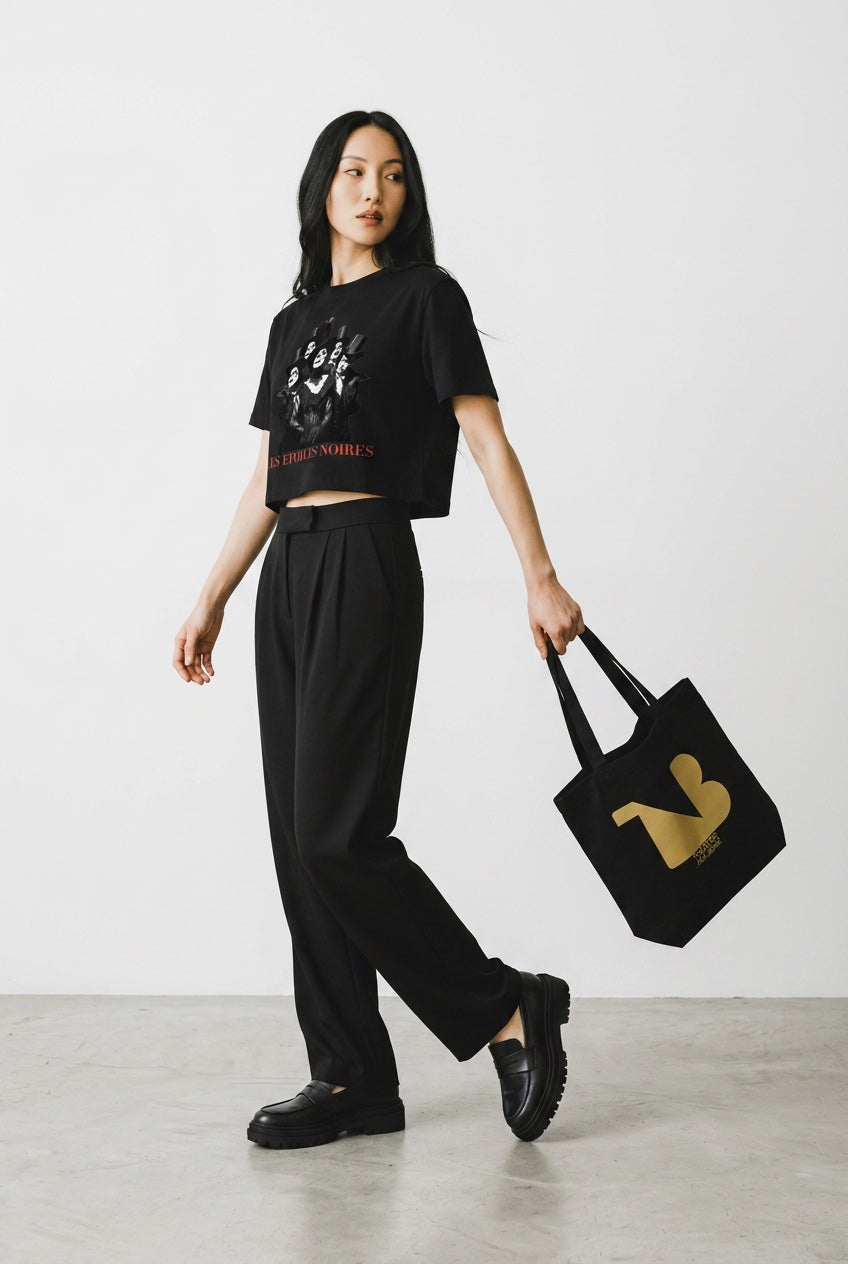 Noir Aesthetic Canvas Tote Bag — THEATRE NOIR BLANC | Theatre-Inspired Fashion