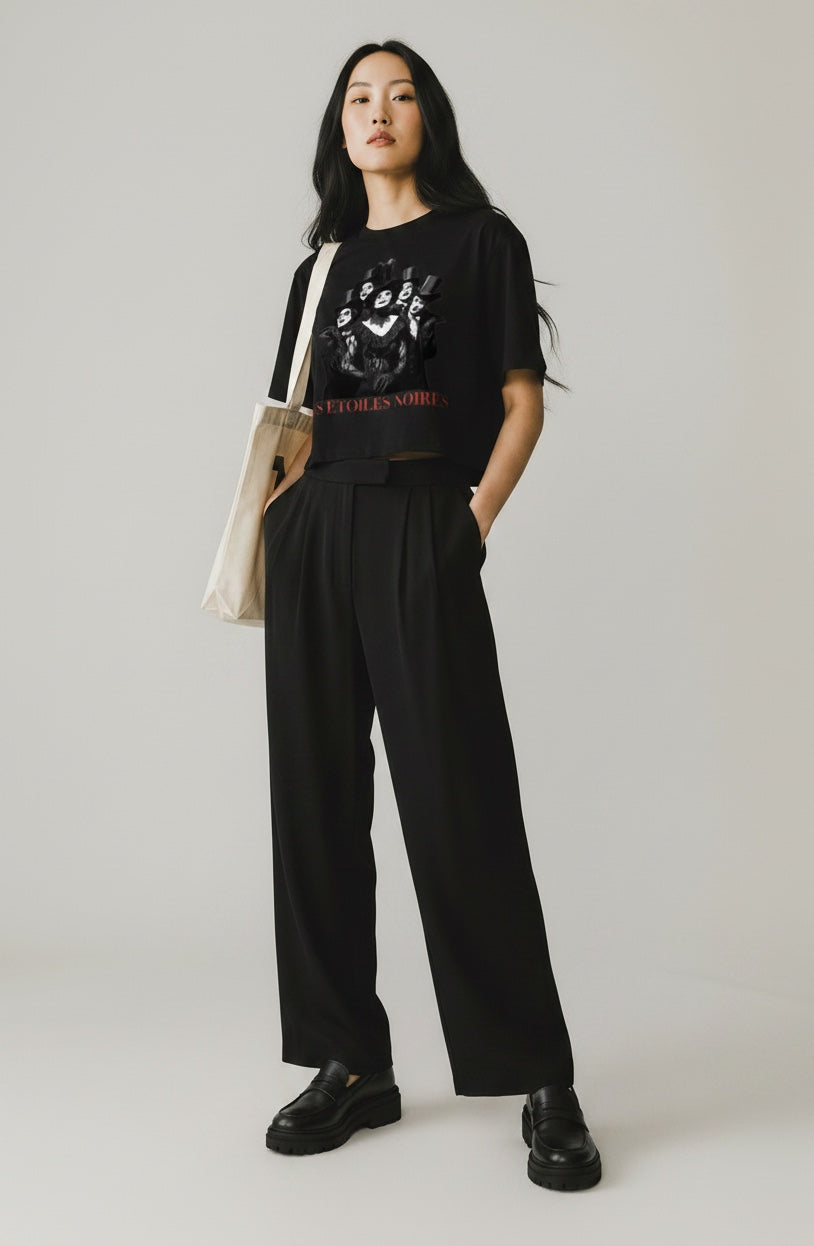 Noir Aesthetic Canvas Tote Bag — THEATRE NOIR BLANC | Theatre-Inspired Fashion