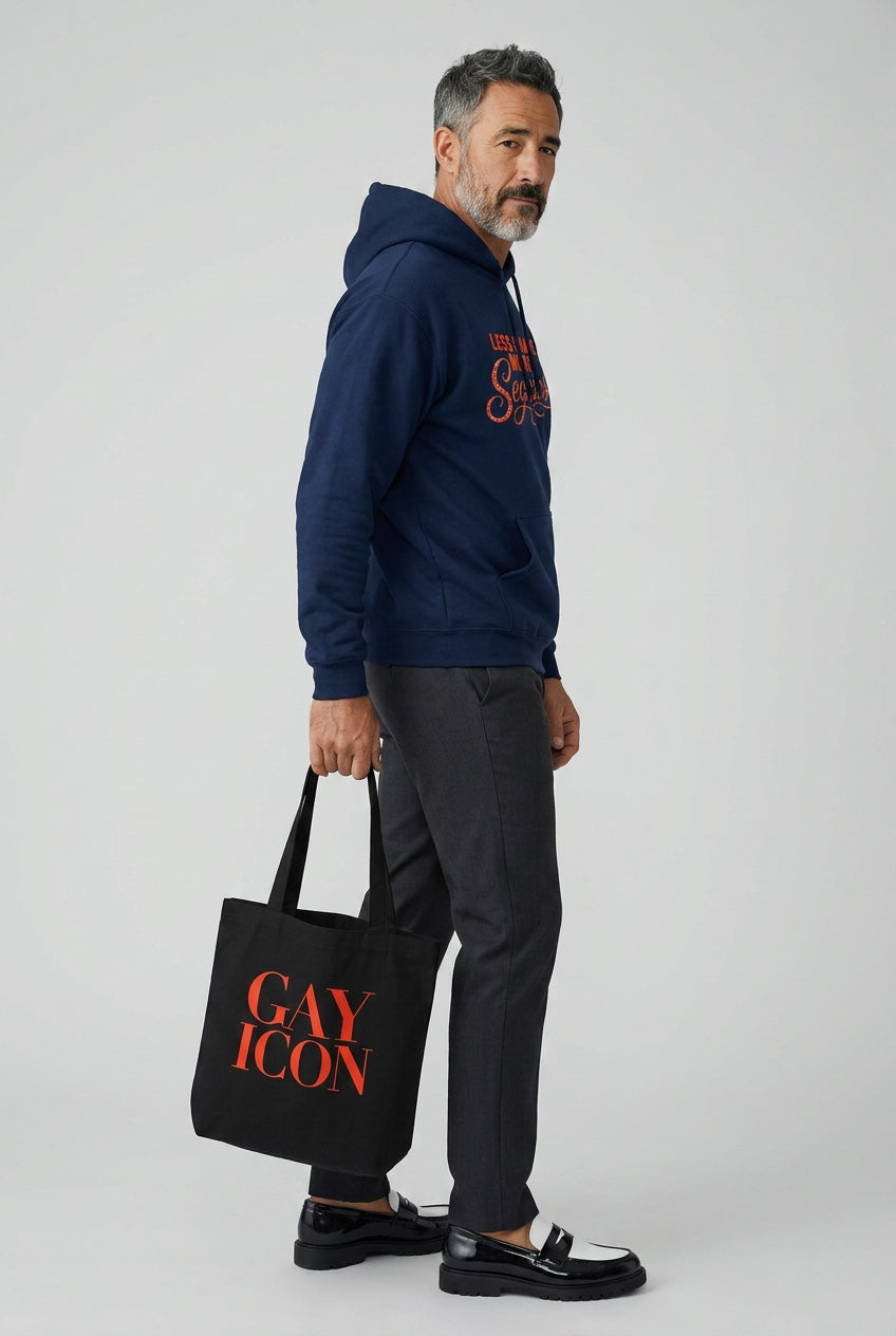 Bold LGBTQ+ Canvas Tote Bag — GAY ICON | Statement Fashion