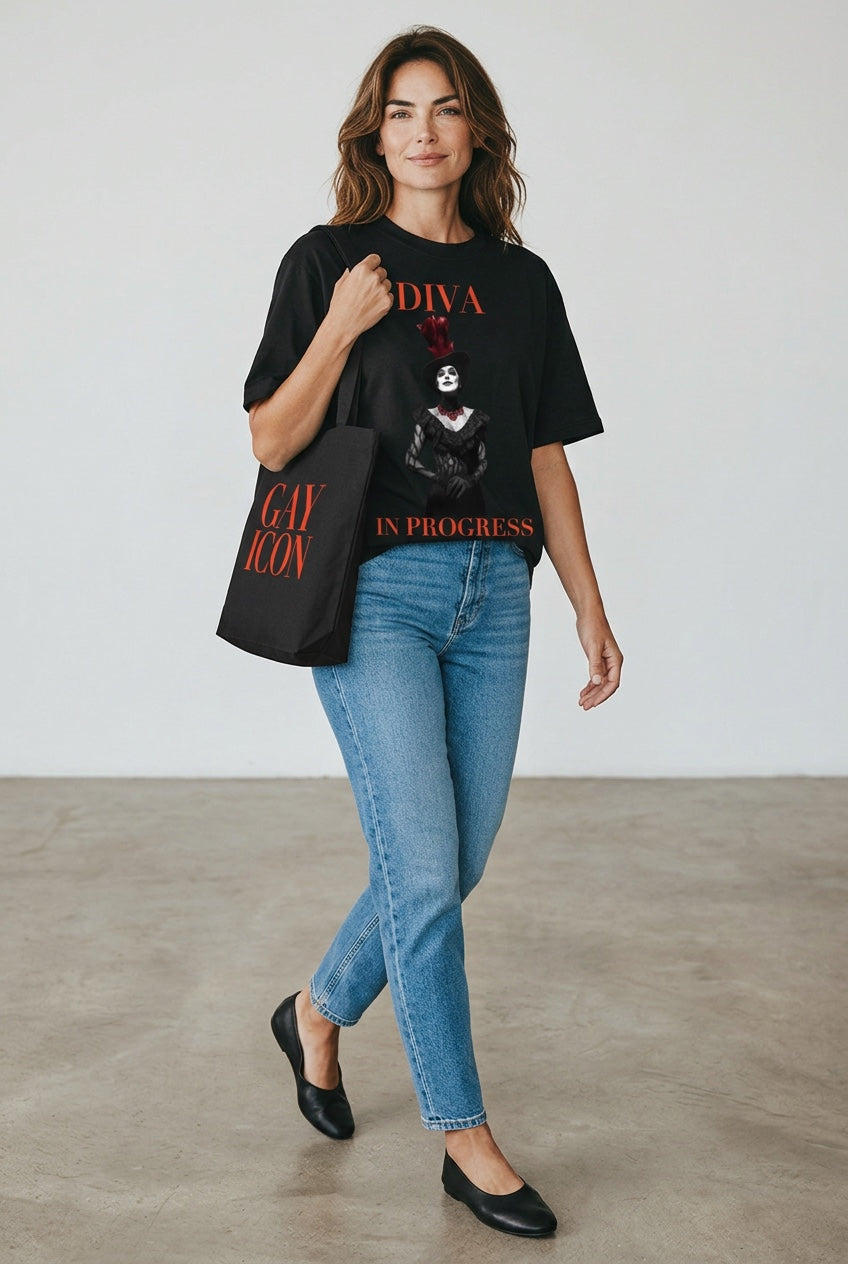 Bold LGBTQ+ Canvas Tote Bag — GAY ICON | Statement Fashion