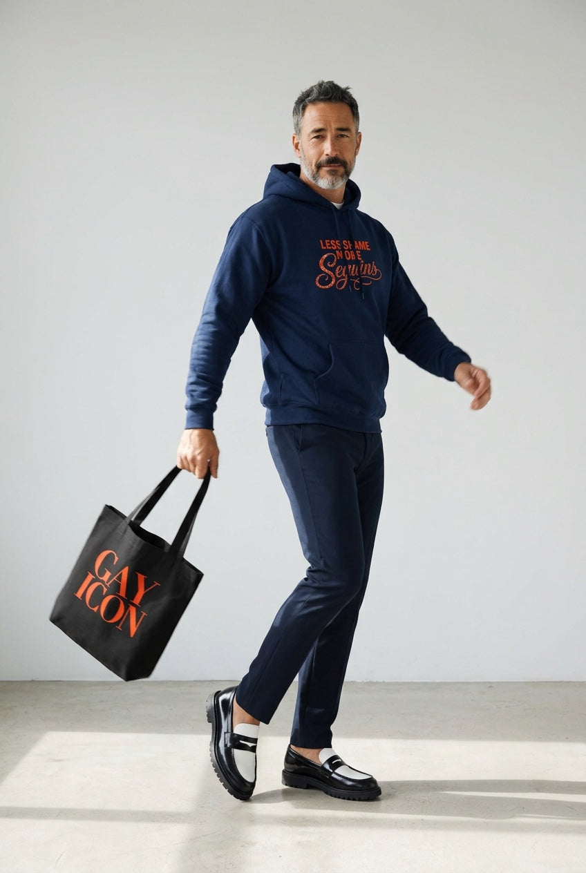 Bold LGBTQ+ Canvas Tote Bag — GAY ICON | Statement Fashion