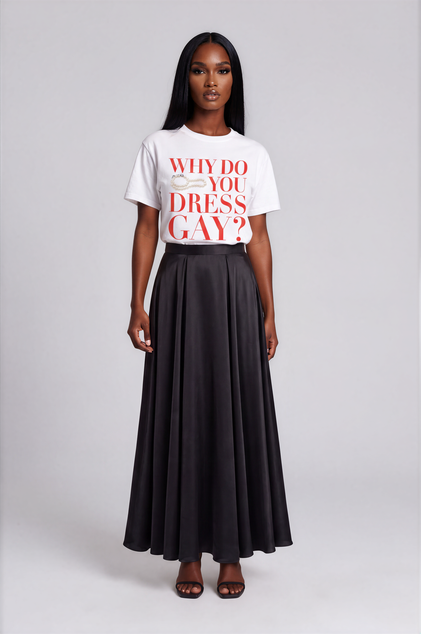 Crewneck Relaxed Fit Tee Shirt |WHY DO YOU DRESS GAY? | CONVERSATION COLLECTION
