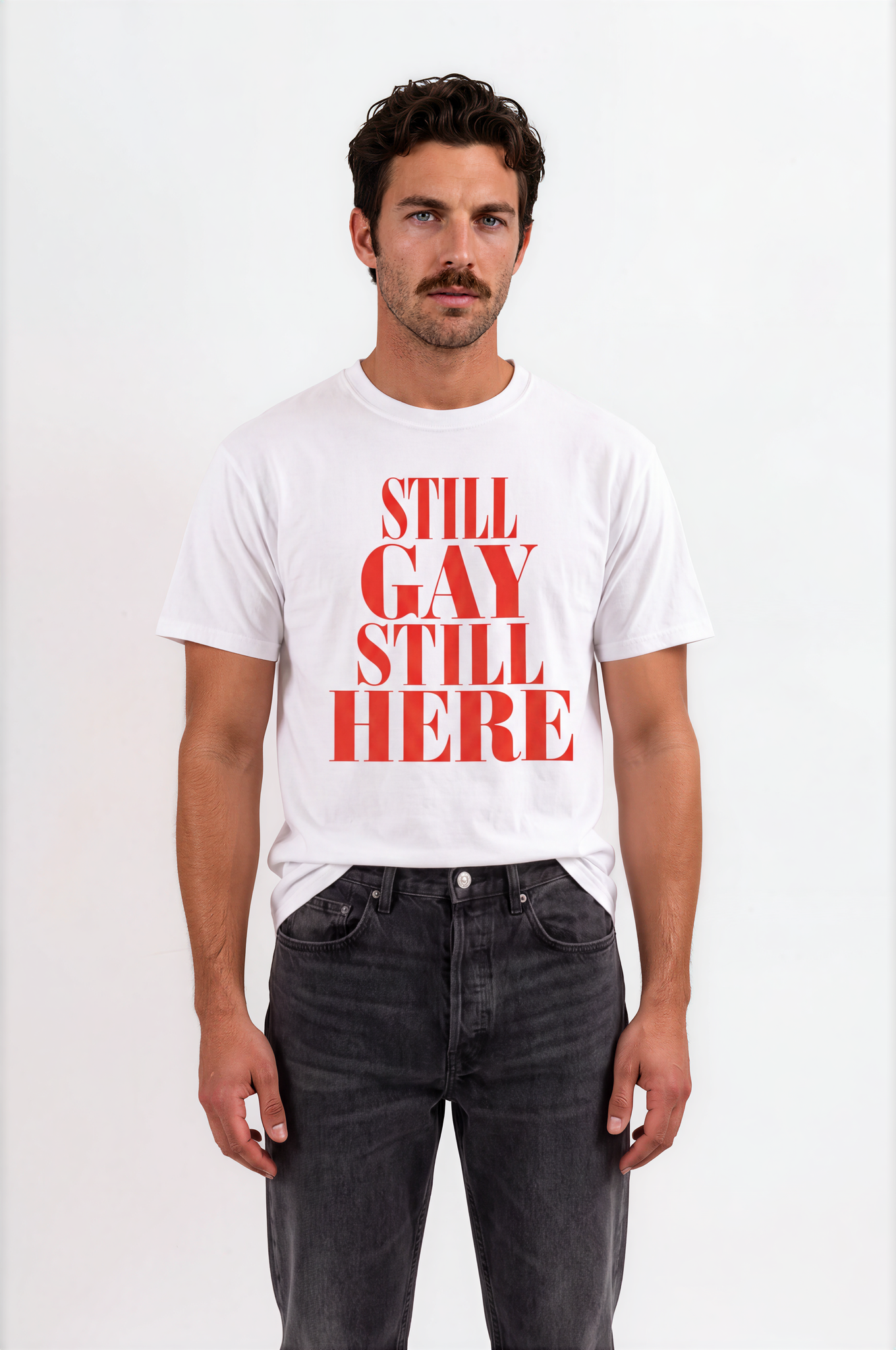 Crewneck Unisex Tee Shirt | STILL GAY STILL HERE | CONVERSATION COLLECTION