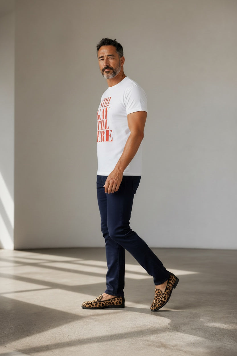 Crewneck Unisex Tee Shirt | STILL GAY STILL HERE | CONVERSATION COLLECTION