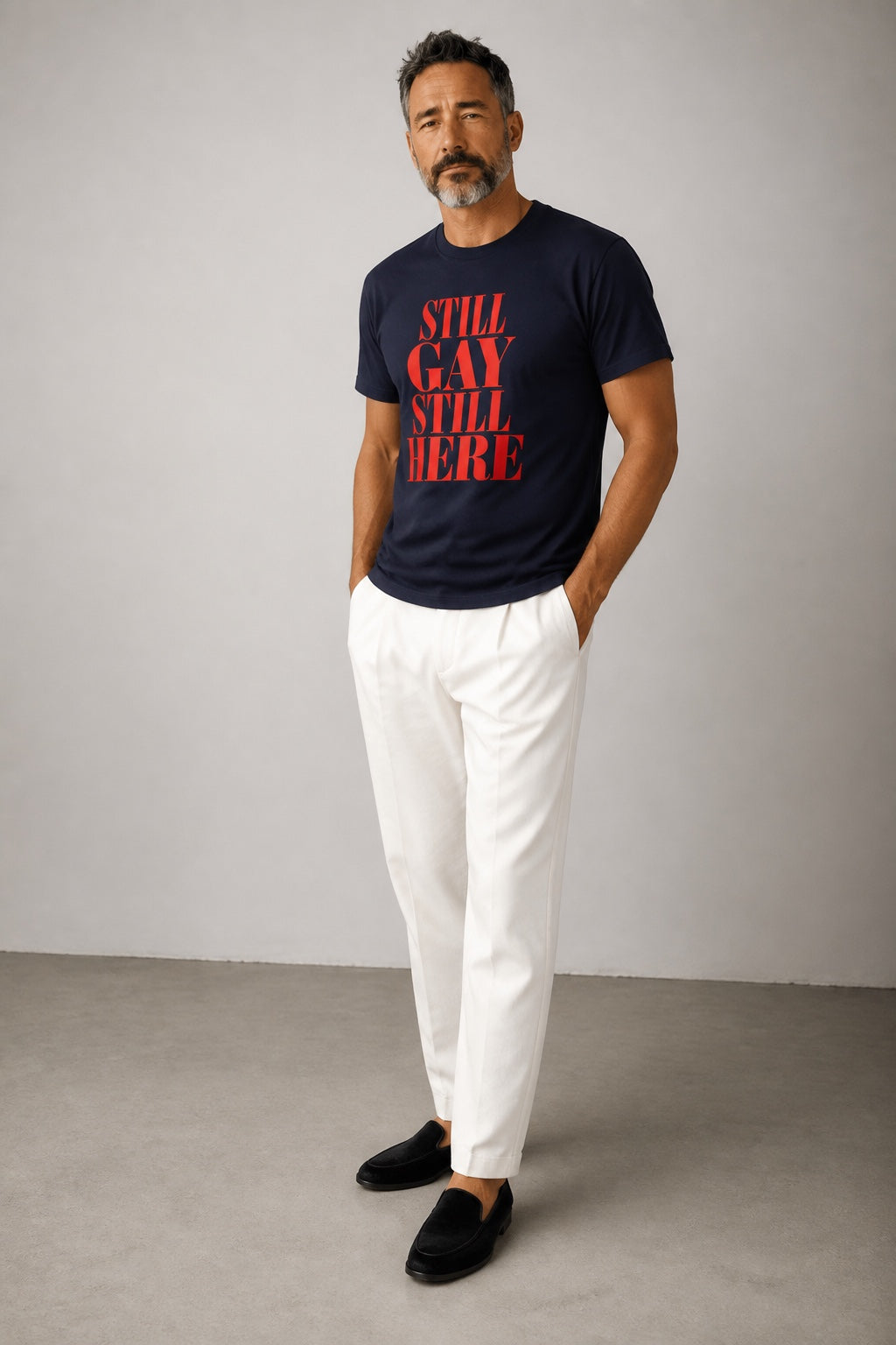 Crewneck Unisex Tee Shirt | STILL GAY STILL HERE | CONVERSATION COLLECTION