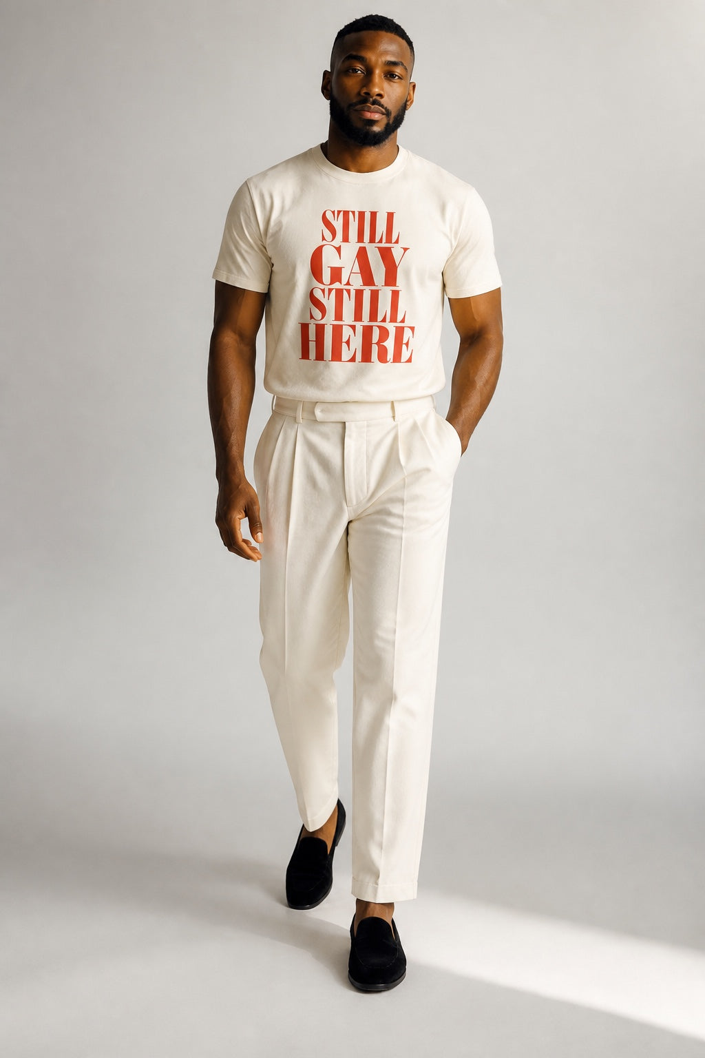 Crewneck Unisex Tee Shirt | STILL GAY STILL HERE | CONVERSATION COLLECTION