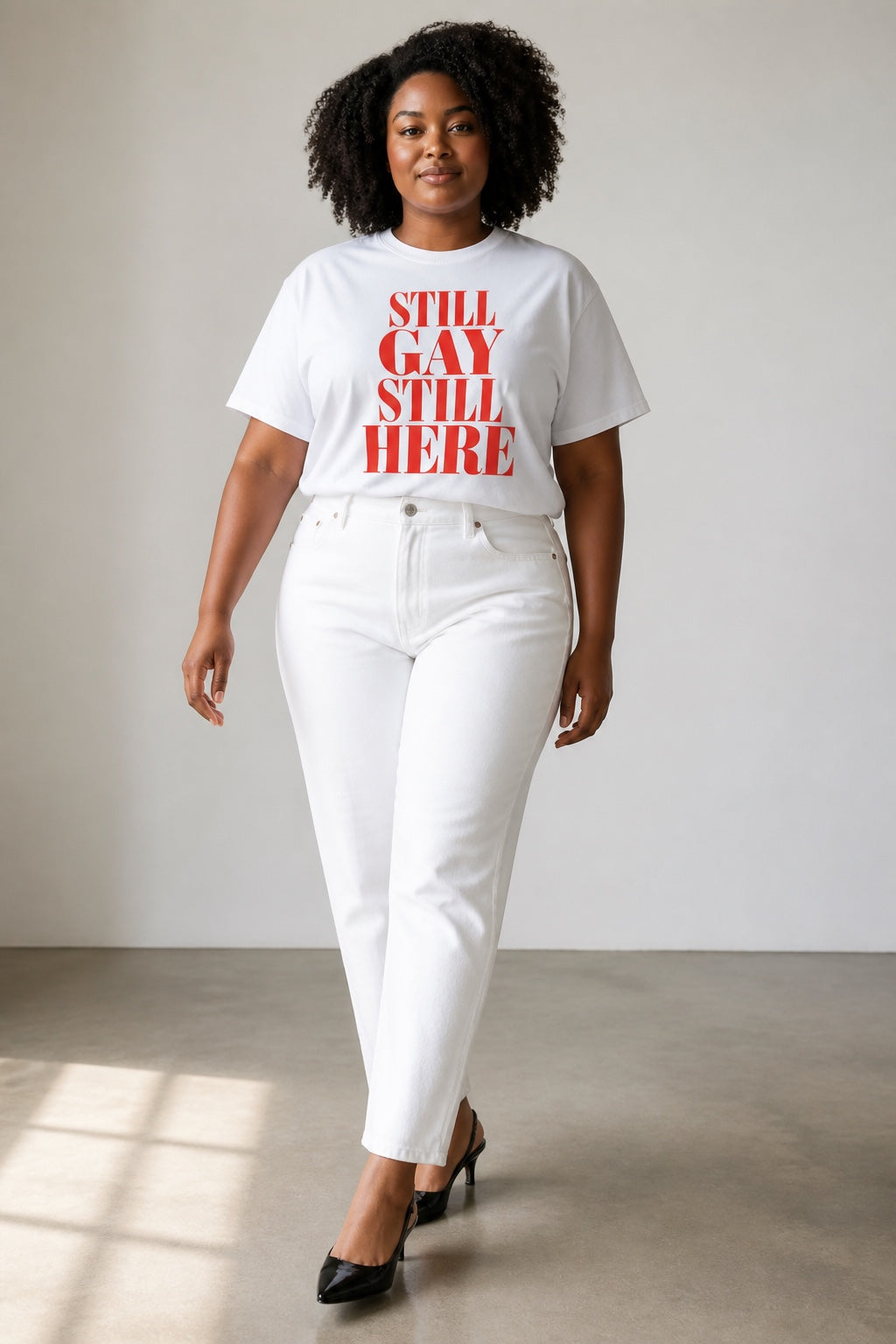 Crewneck Unisex Tee Shirt | STILL GAY STILL HERE | CONVERSATION COLLECTION