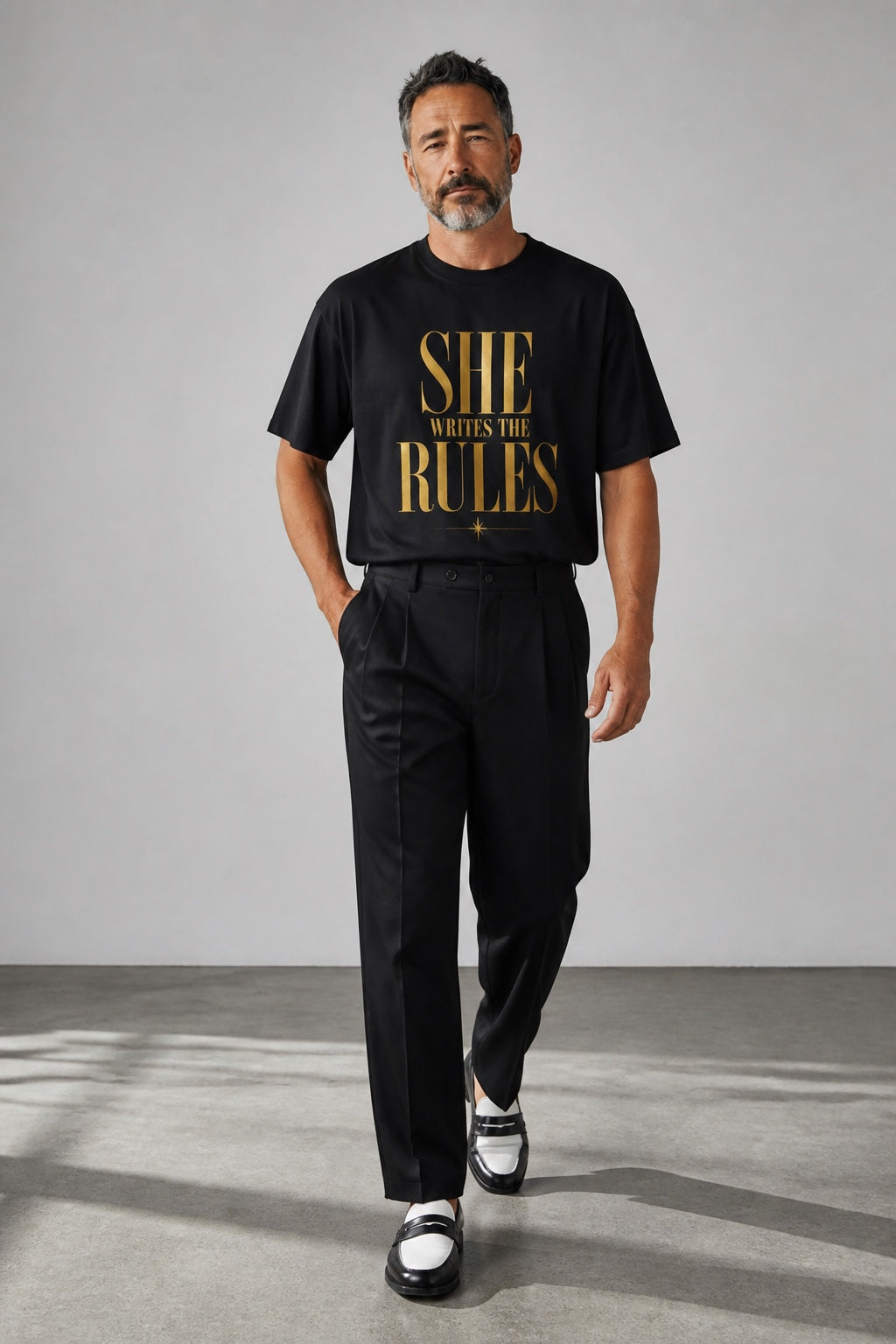 Crewneck Relaxed Fit Tee Shirt | SHE WRITES THE RULES | CONVERSATION COLLECTION