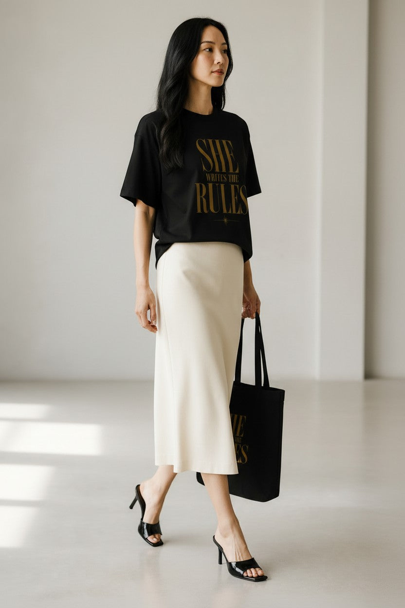 Organic Canvas Tote Bag | SHE WRITES THE RULES | CONVERSATION COLLECTION