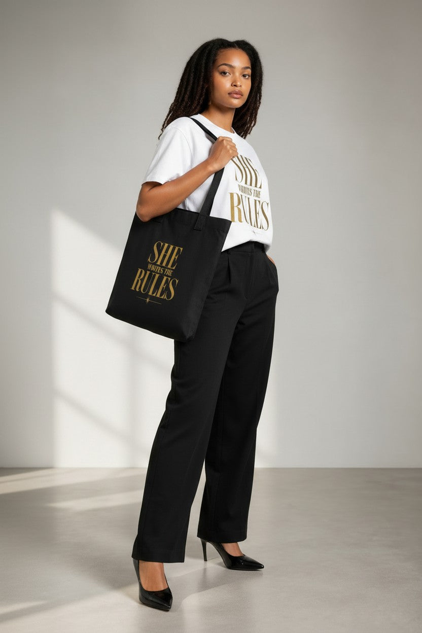 Organic Canvas Tote Bag | SHE WRITES THE RULES | CONVERSATION COLLECTION