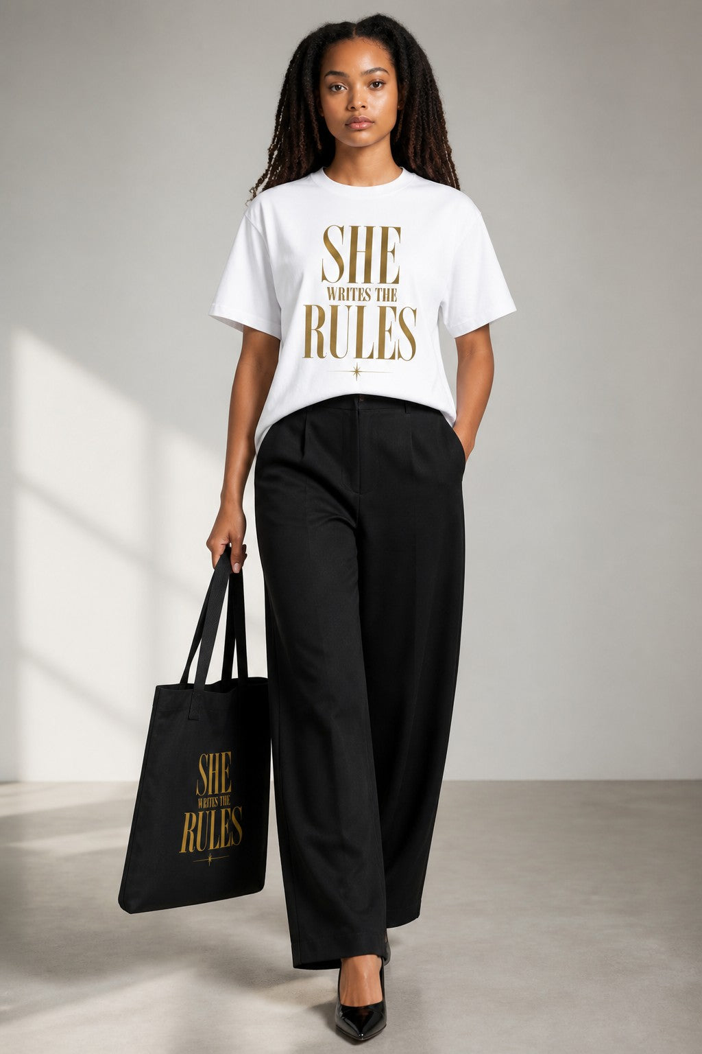 Organic Canvas Tote Bag | SHE WRITES THE RULES | CONVERSATION COLLECTION