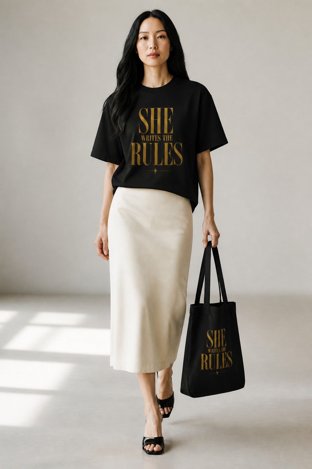 Organic Canvas Tote Bag | SHE WRITES THE RULES | CONVERSATION COLLECTION