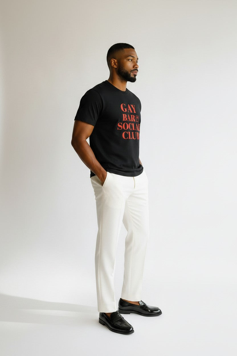 Crewneck Relaxed Fit Tee — GAY BAR SOCIAL CLUB | Conversation Collection