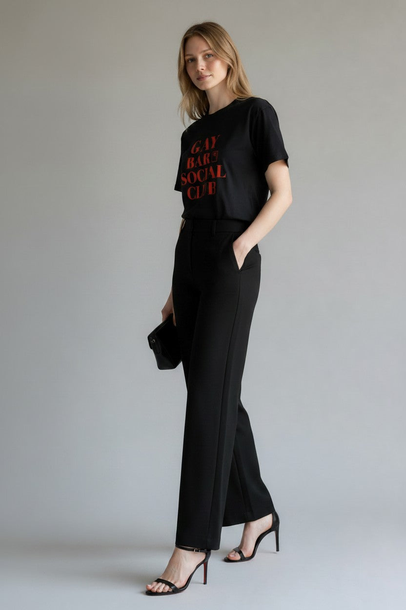 Crewneck Relaxed Fit Tee — GAY BAR SOCIAL CLUB | Conversation Collection