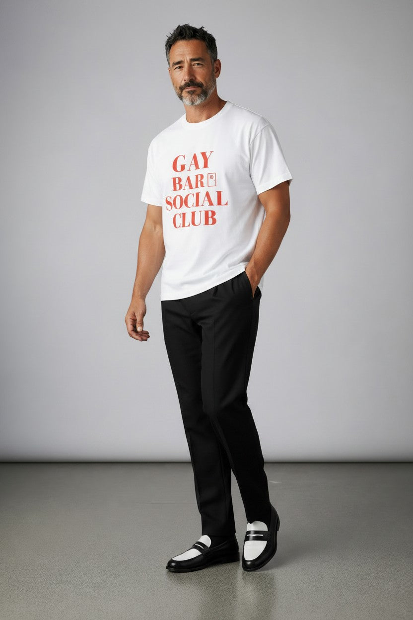 Crewneck Relaxed Fit Tee — GAY BAR SOCIAL CLUB | Conversation Collection