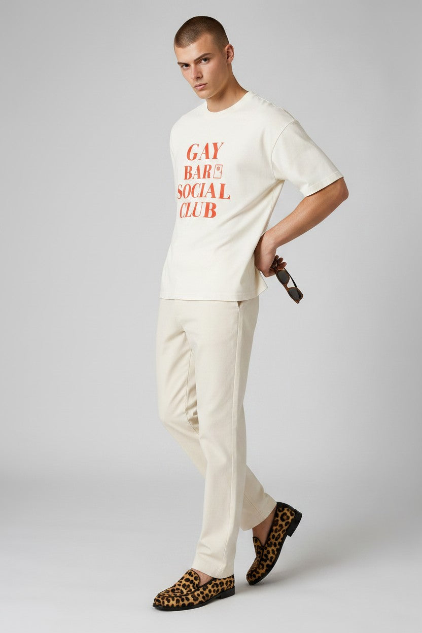 Crewneck Relaxed Fit Tee — GAY BAR SOCIAL CLUB | Conversation Collection