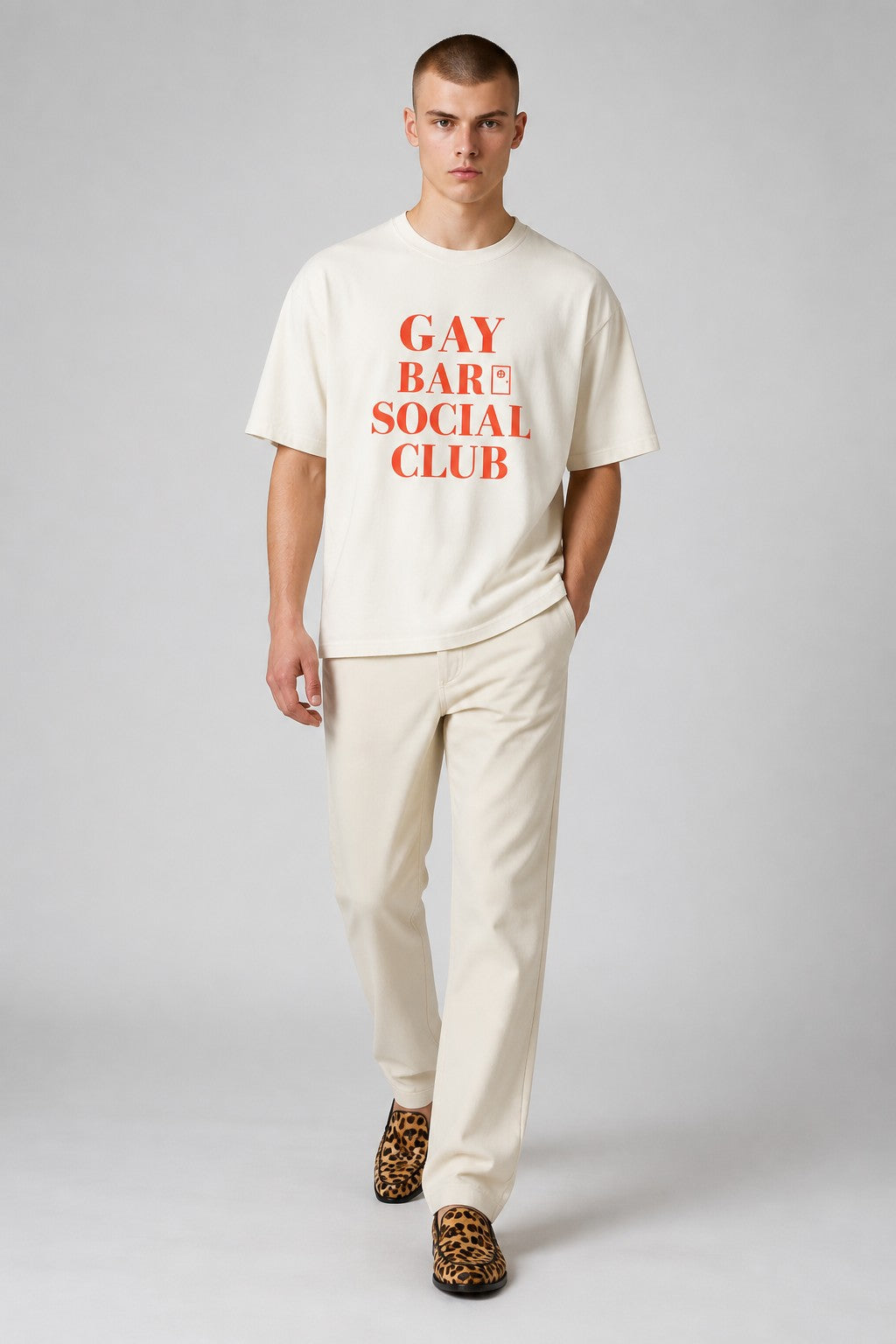 Crewneck Relaxed Fit Tee — GAY BAR SOCIAL CLUB | Conversation Collection