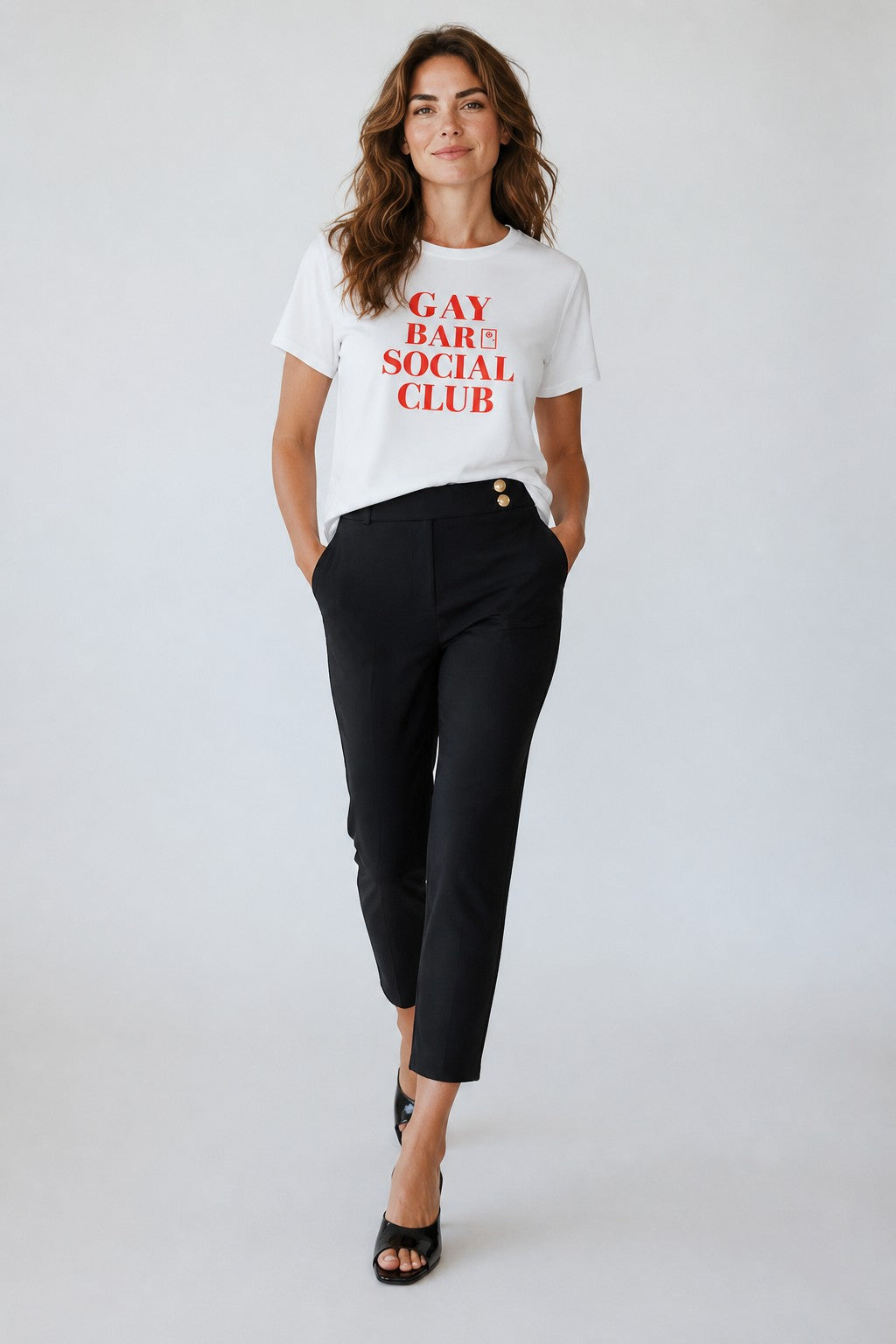 Crewneck Relaxed Fit Tee — GAY BAR SOCIAL CLUB | Conversation Collection