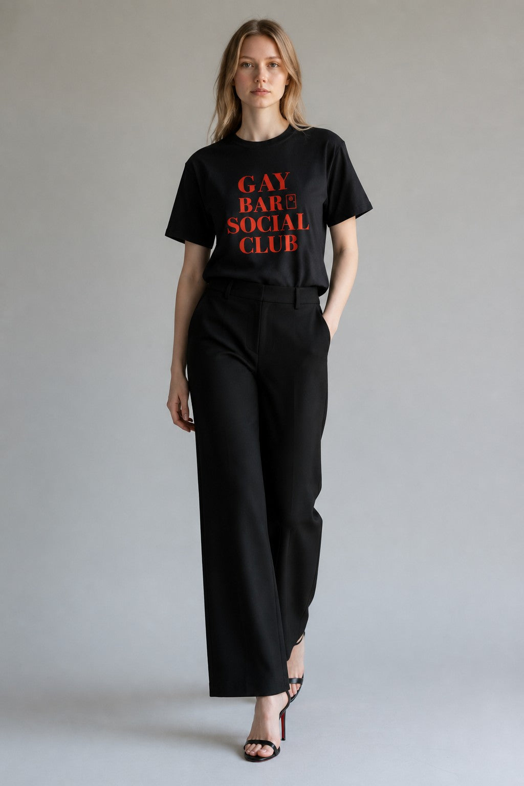 Crewneck Relaxed Fit Tee — GAY BAR SOCIAL CLUB | Conversation Collection