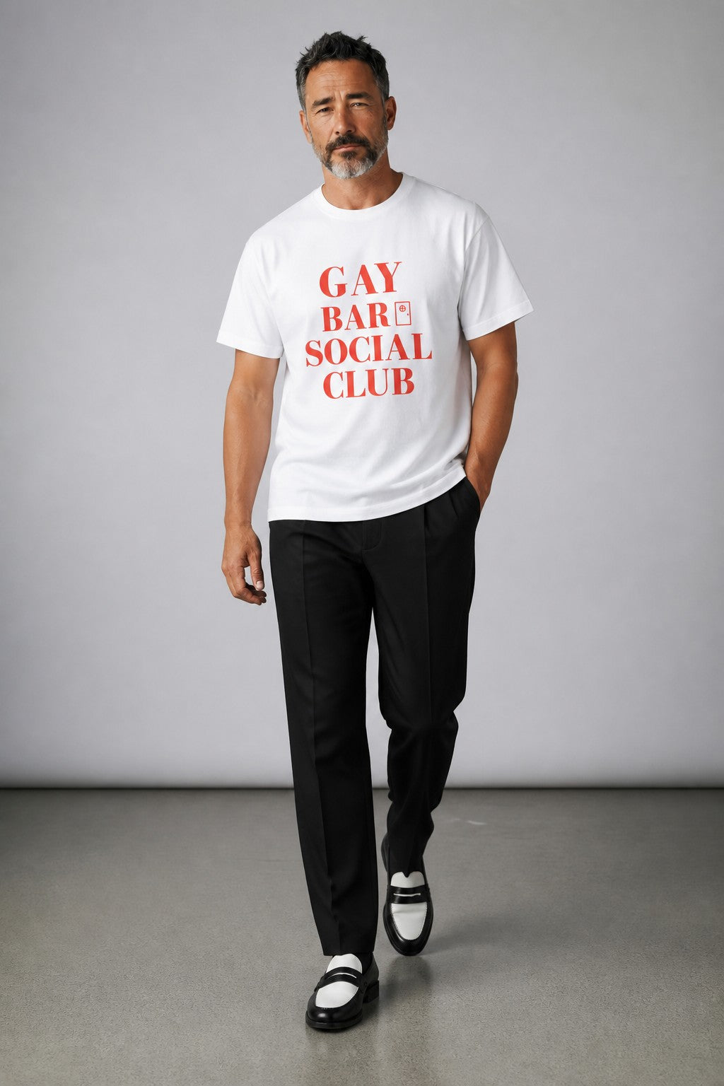 Crewneck Relaxed Fit Tee — GAY BAR SOCIAL CLUB | Conversation Collection