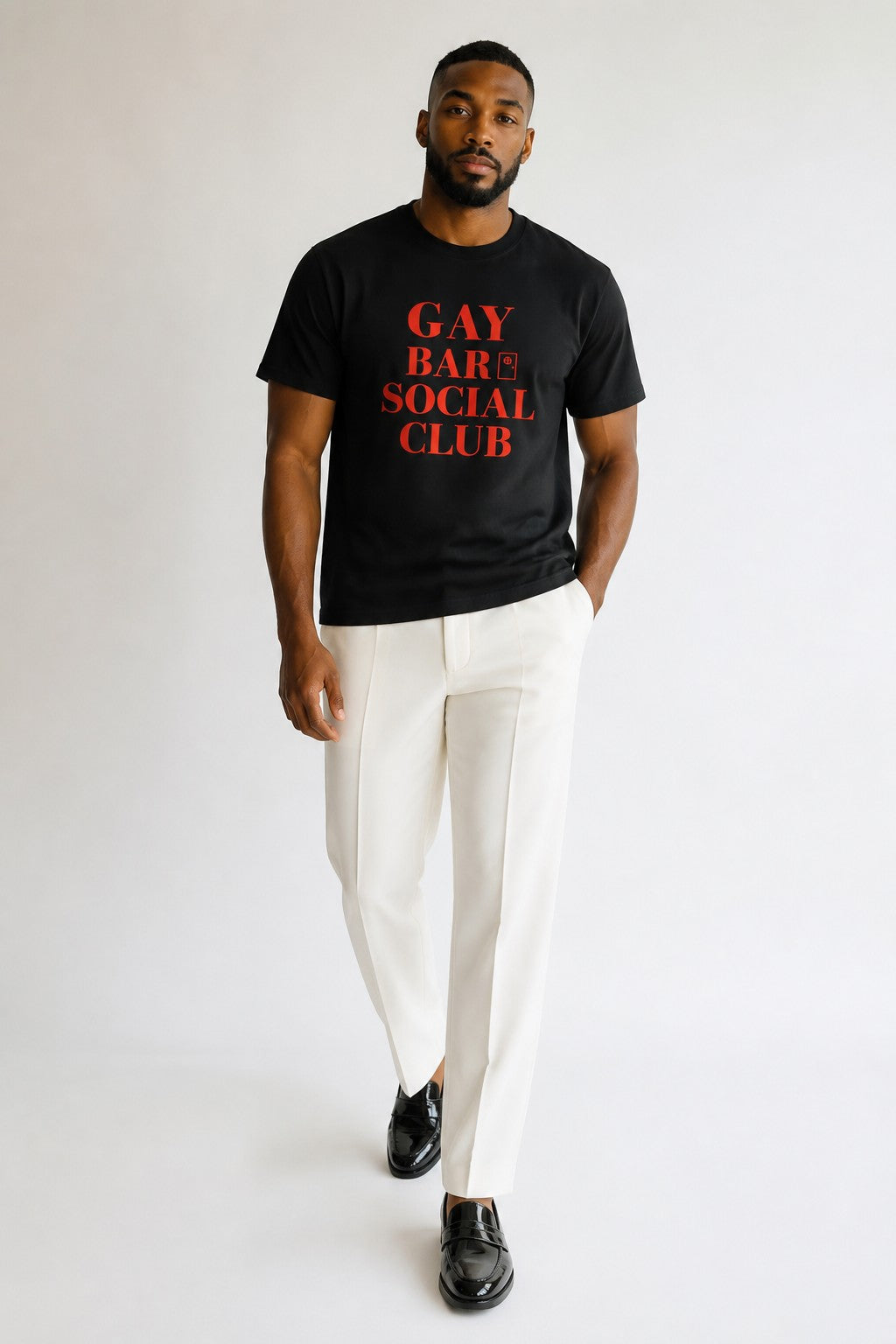 Crewneck Relaxed Fit Tee — GAY BAR SOCIAL CLUB | Conversation Collection