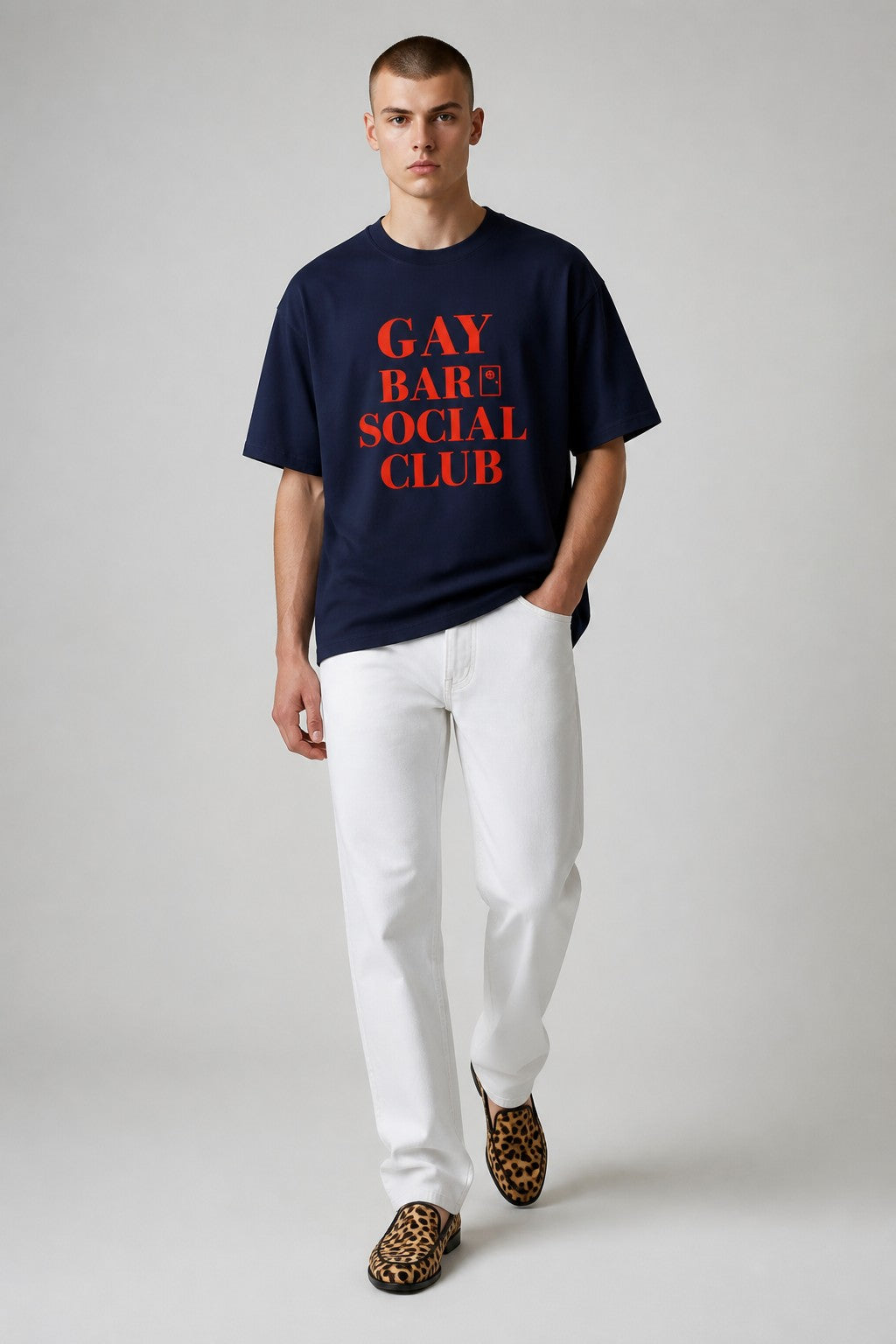 Crewneck Relaxed Fit Tee — GAY BAR SOCIAL CLUB | Conversation Collection