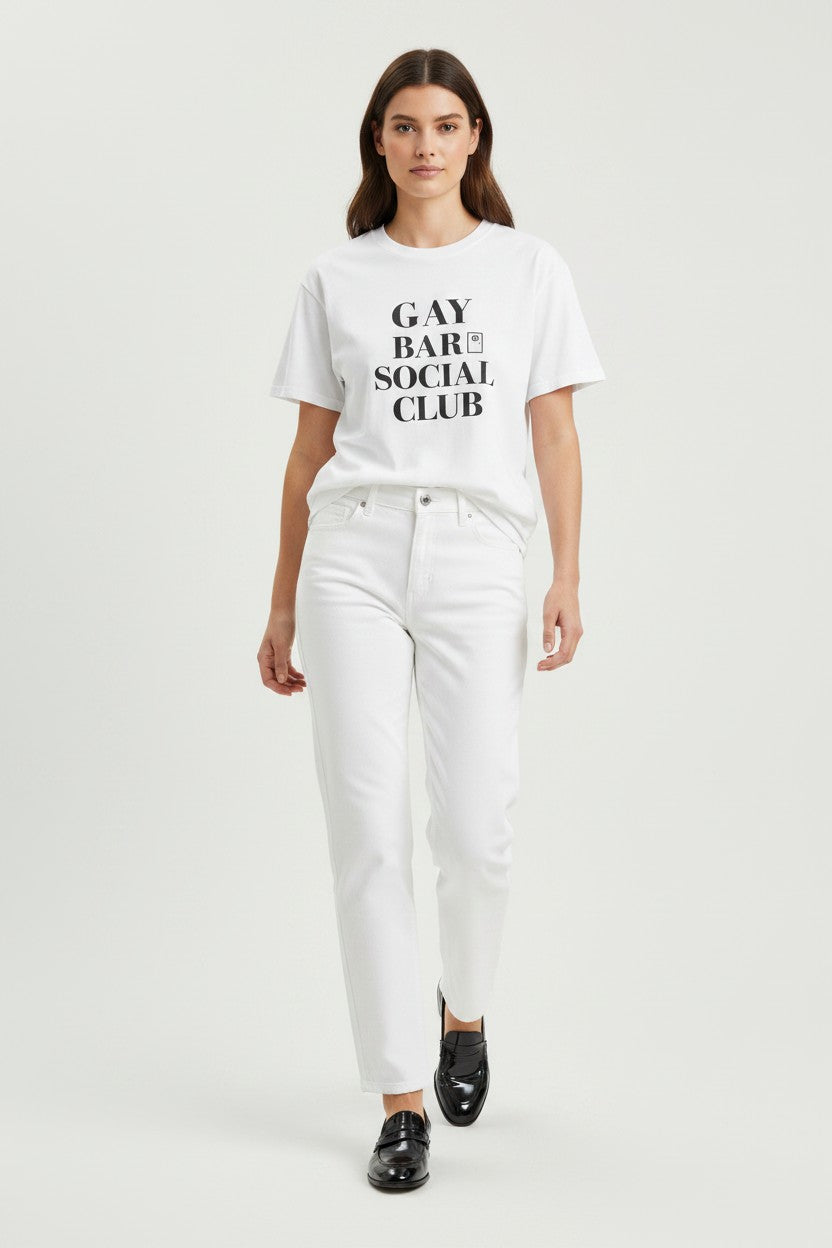Crewneck Relaxed Fit Tee Shirt |GAY BAR SOCIAL CLUB | CONVERSATION COLLECTION