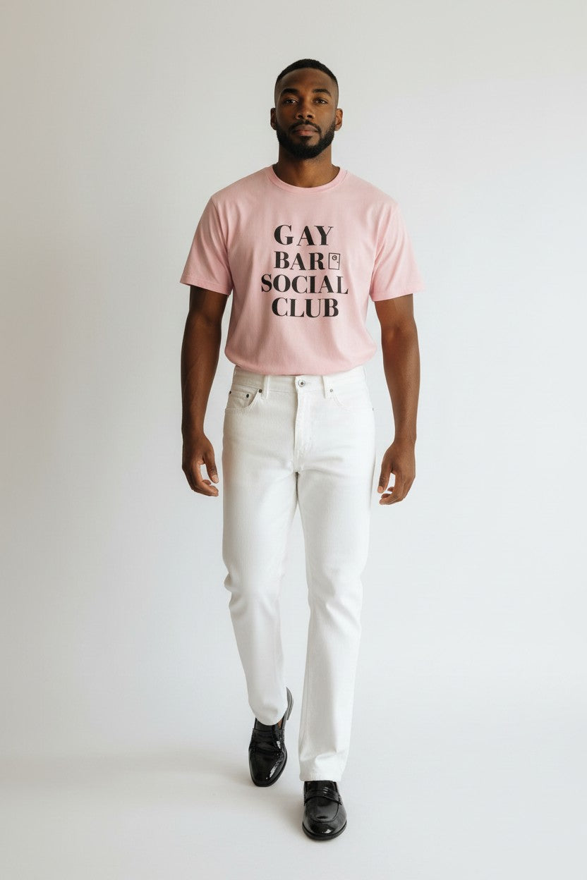 Crewneck Relaxed Fit Tee Shirt |GAY BAR SOCIAL CLUB | CONVERSATION COLLECTION