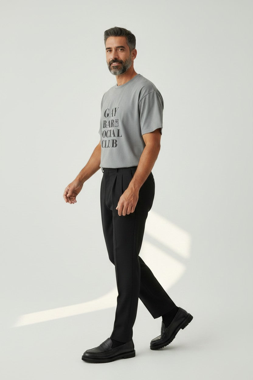 Crewneck Relaxed Fit Tee Shirt |GAY BAR SOCIAL CLUB | CONVERSATION COLLECTION