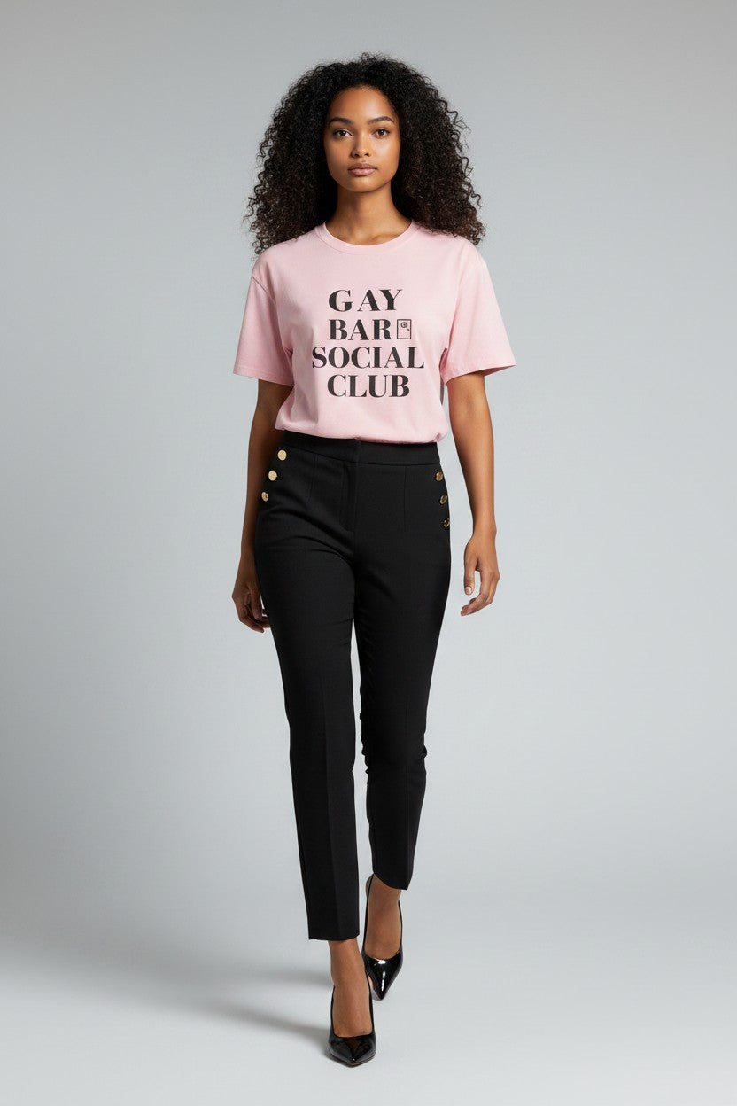 Crewneck Relaxed Fit Tee Shirt |GAY BAR SOCIAL CLUB | CONVERSATION COLLECTION