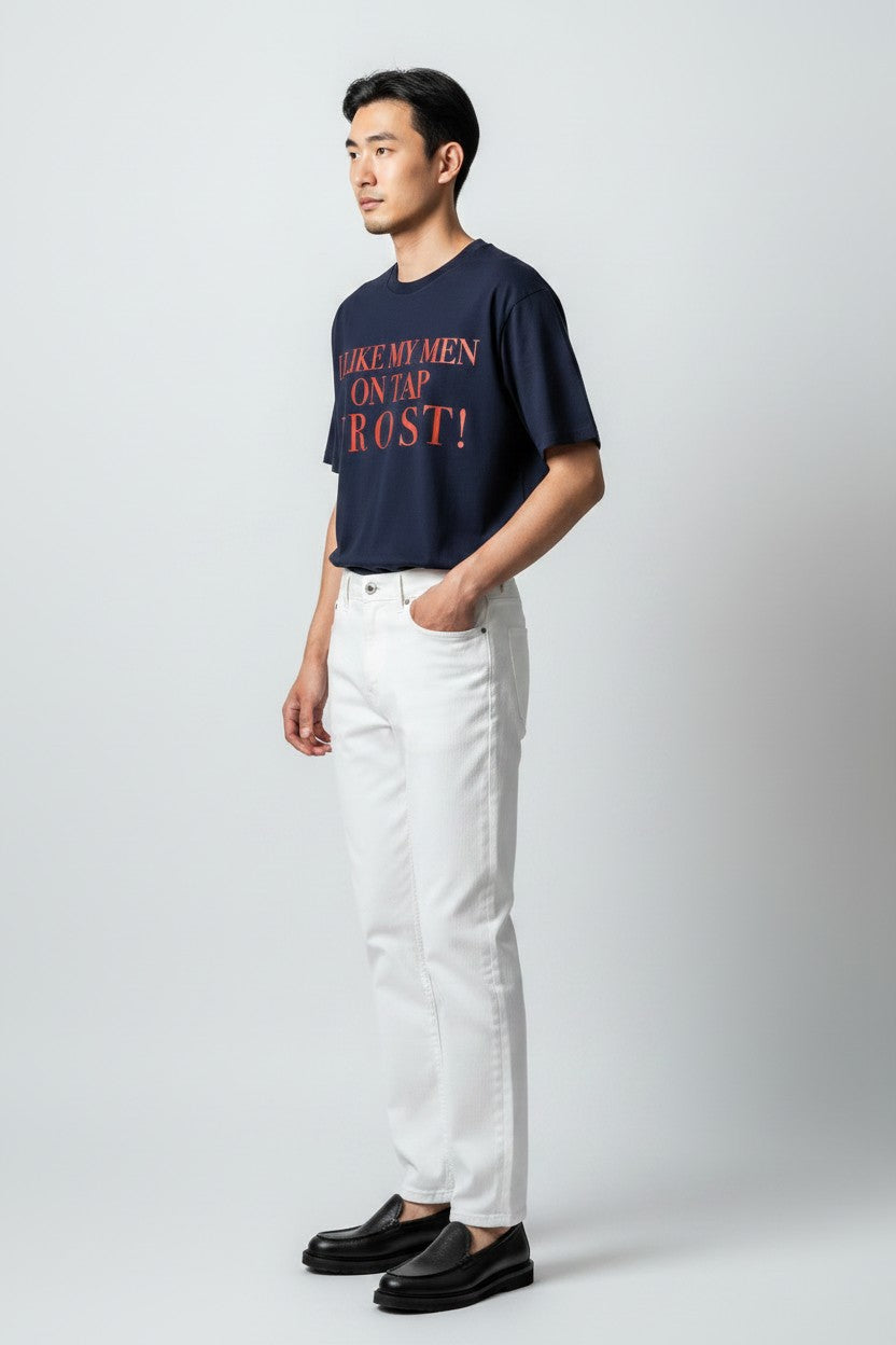 Crewneck Relaxed Fit Tee Shirt |I LIKE MY MEN ON TAP PROST!| CONVERSATION COLLECTION