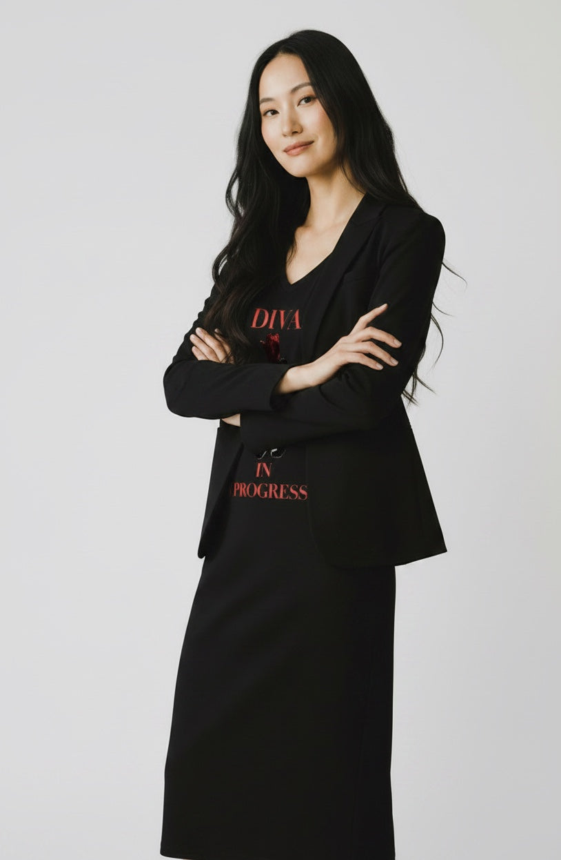 V-Neck Maxi Dress — DIVA IN PROGRESS | Dark Feminine Fashion