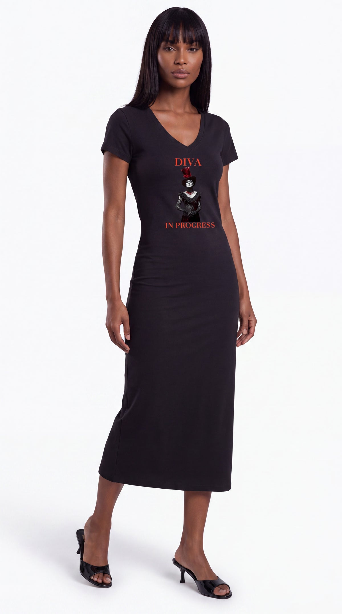 Women's V-Neck Maxi Dress | DIVA IN PROGRESS