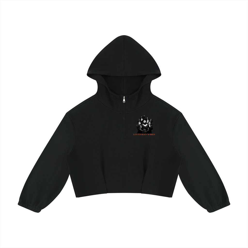 Women's Quarter-Zip Boxy Hoodie | LES ÉTOILES NOIRES