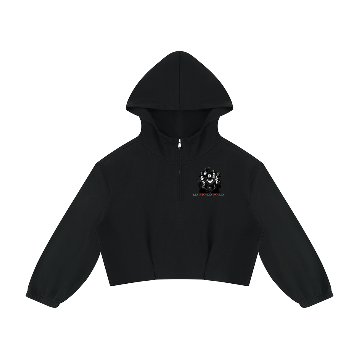 Women's Quarter-Zip Boxy Hoodie | LES ÉTOILES NOIRES
