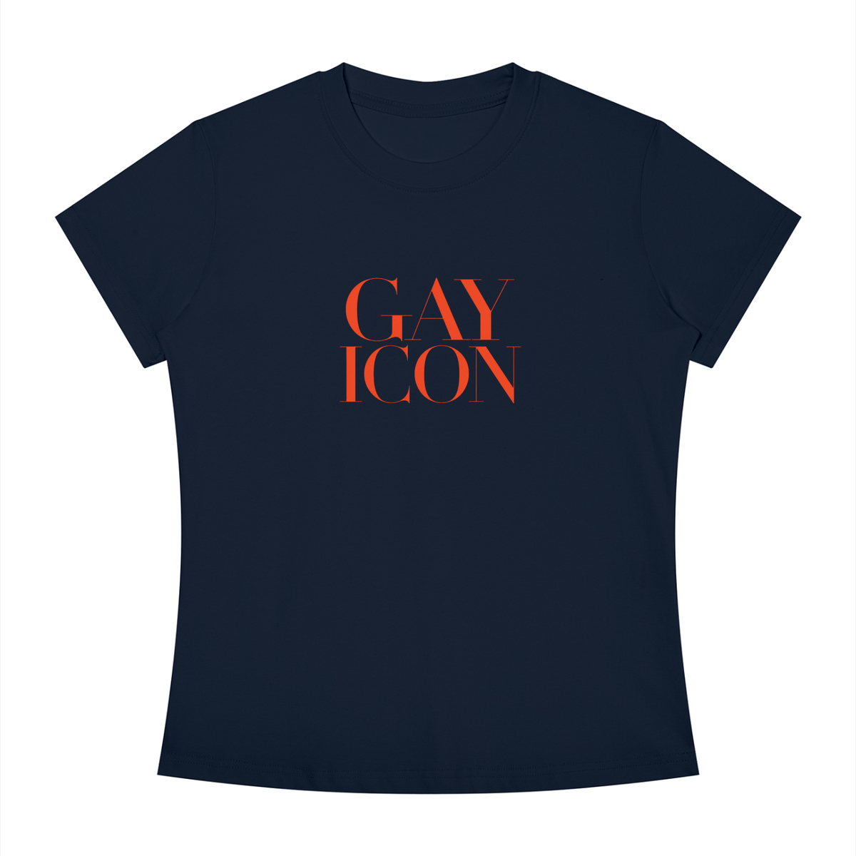 Women's Slim Fit Crewneck Tee Red Logo