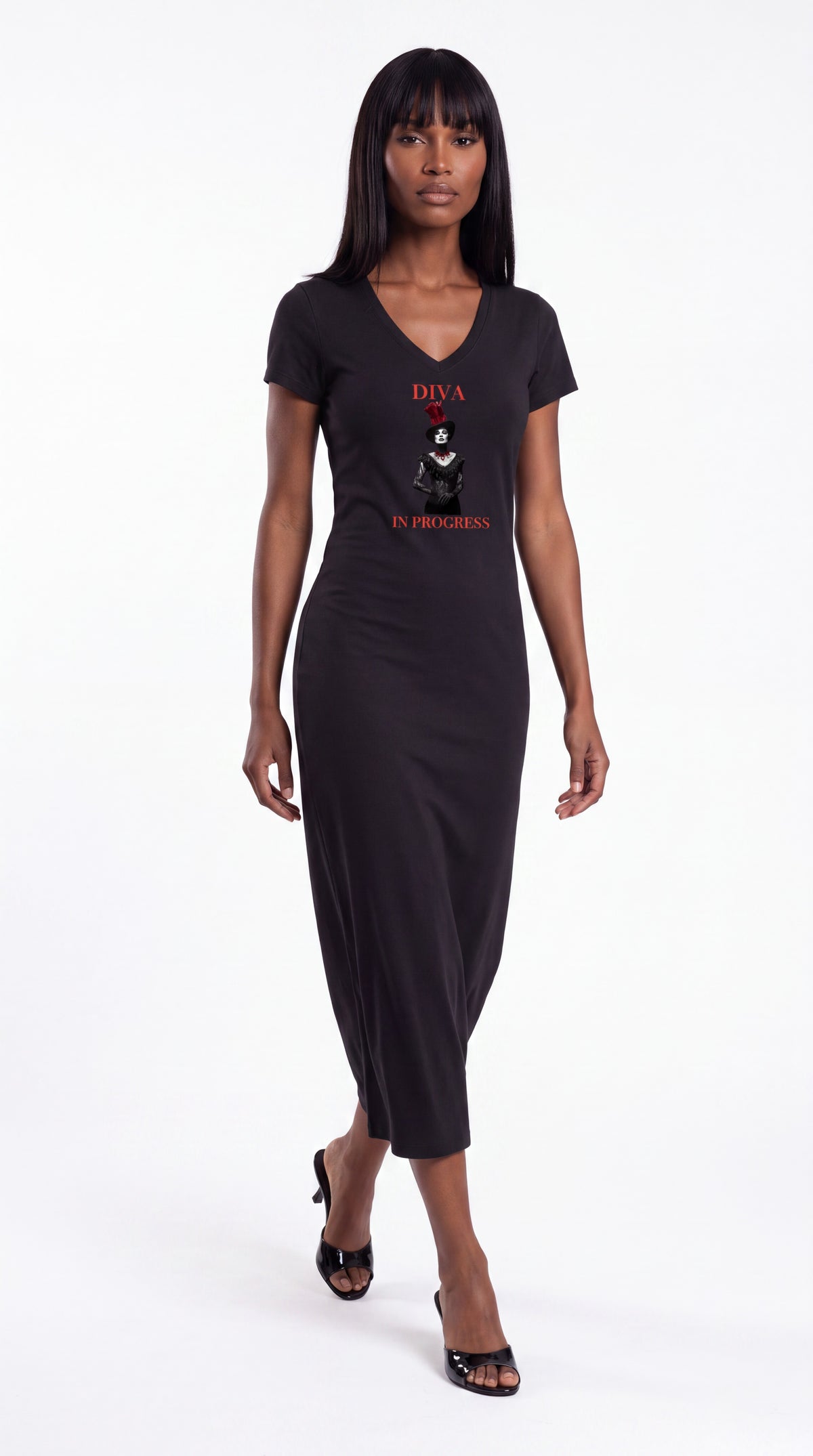 Women's V-Neck Maxi Dress | DIVA IN PROGRESS