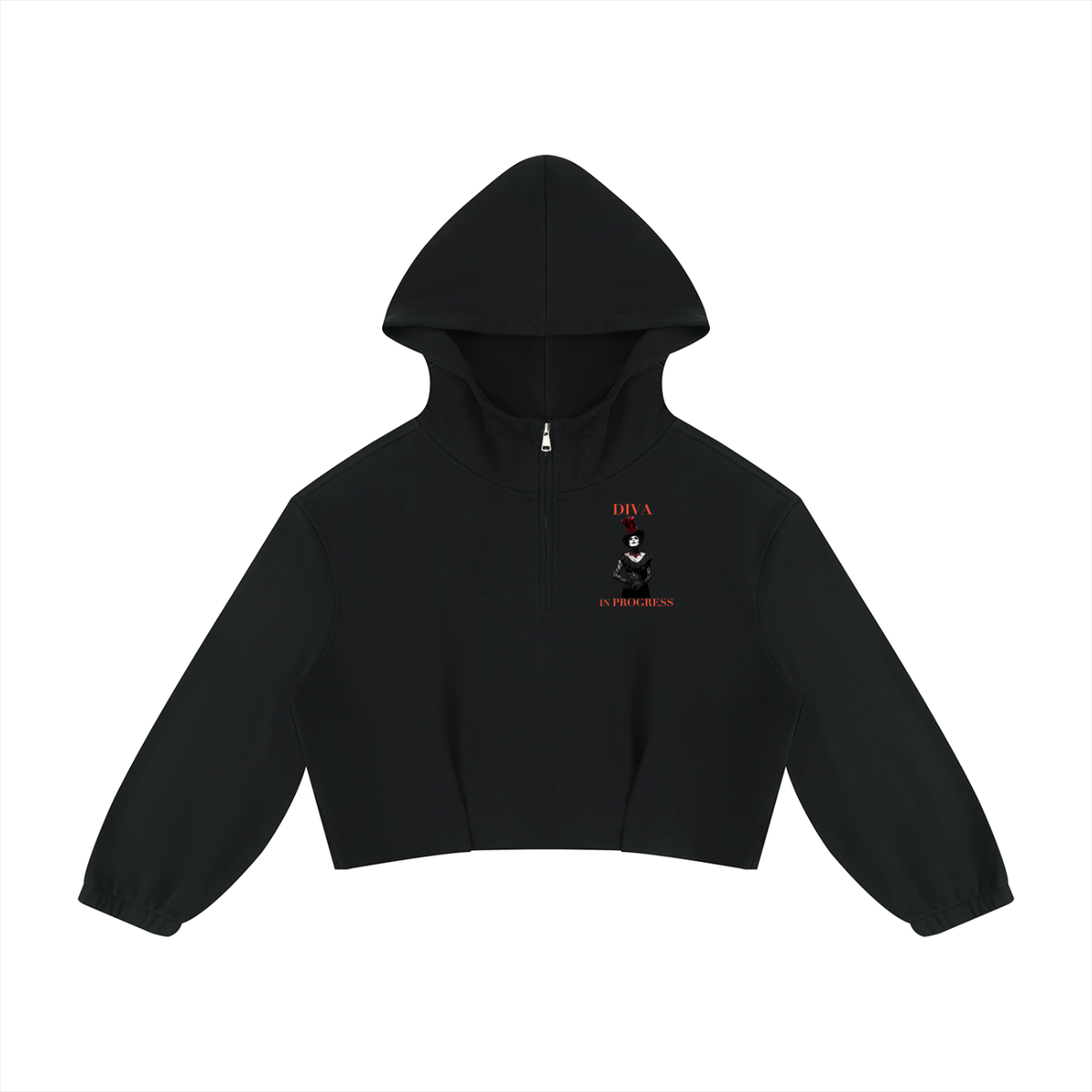 Women's Quarter-Zip Boxy Hoodie | DIVA IN PROGRESS