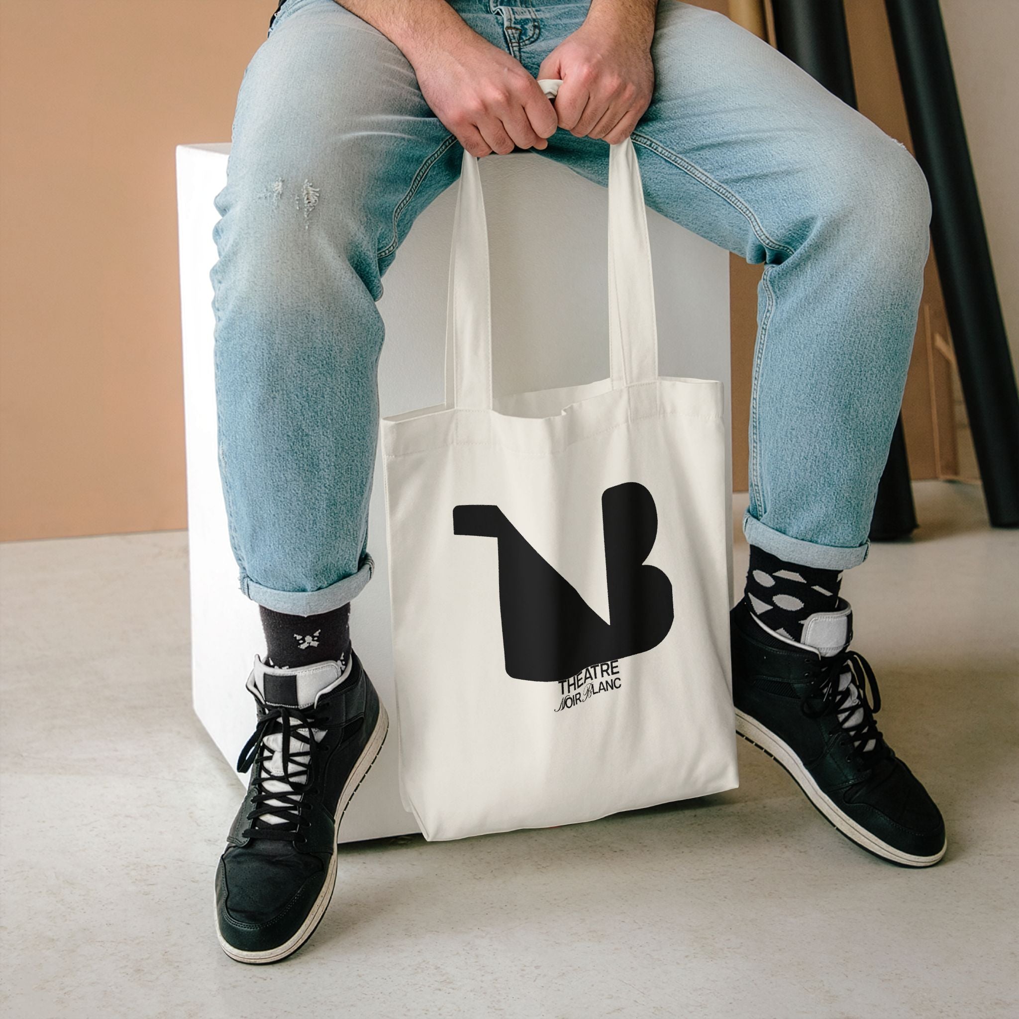 Noir Aesthetic Canvas Tote Bag — THEATRE NOIR BLANC | Theatre-Inspired Fashion