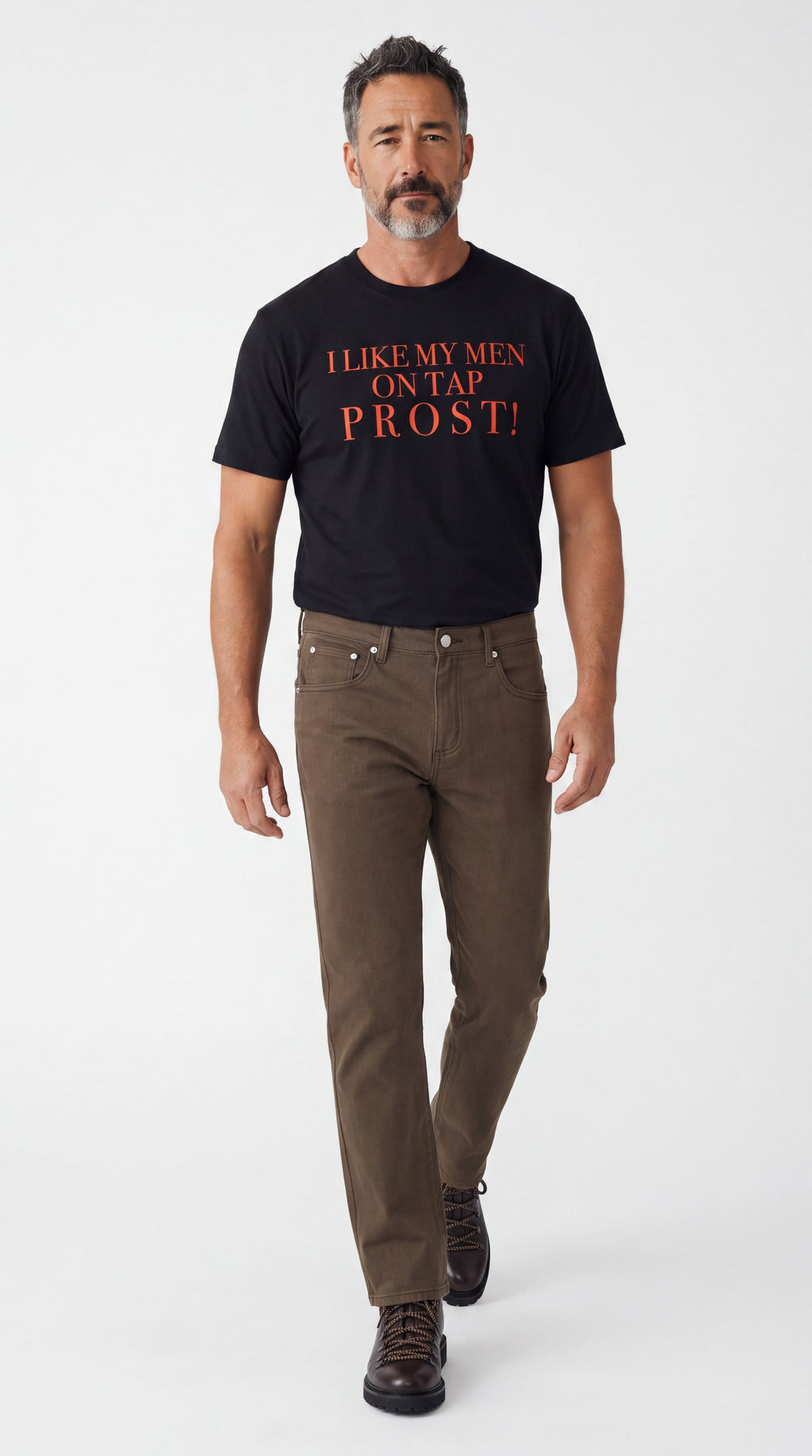 Unisex Seamless 100% Cotton Tee | I LIKE MY MEN ON TAP PROST!