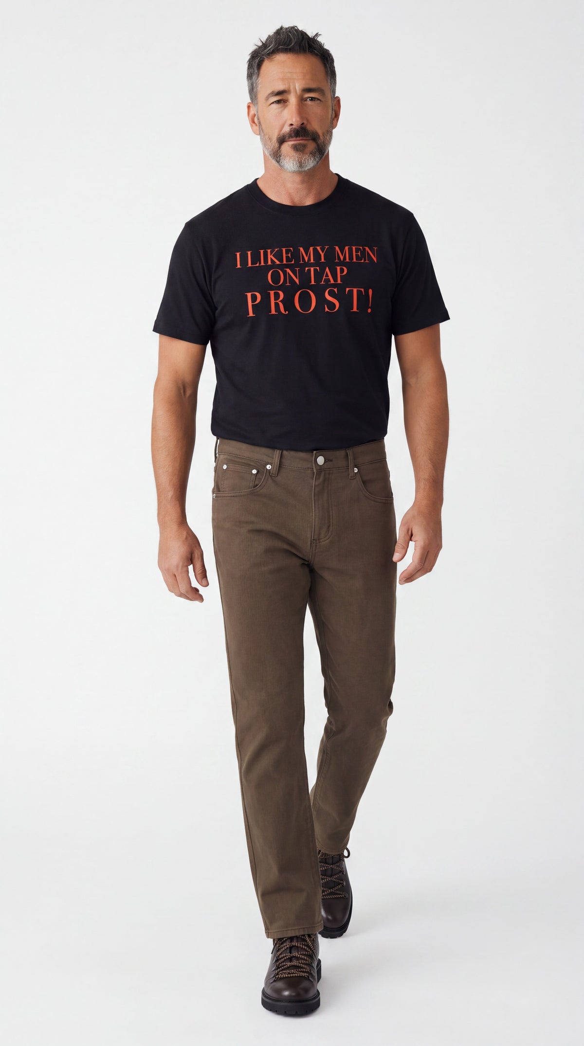 Unisex Seamless 100% Cotton Tee | I LIKE MY MEN ON TAP PROST!