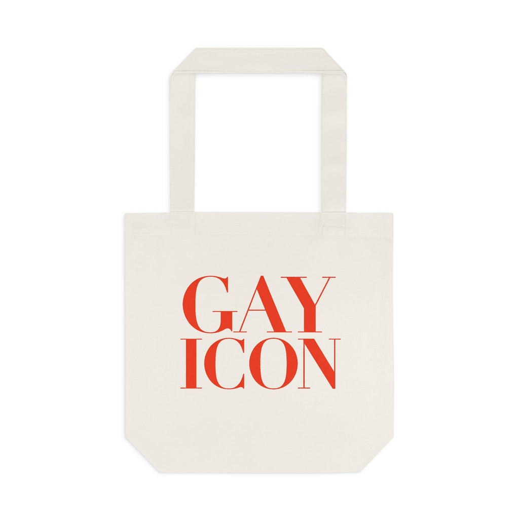 Bold LGBTQ+ Canvas Tote Bag — GAY ICON | Statement Fashion