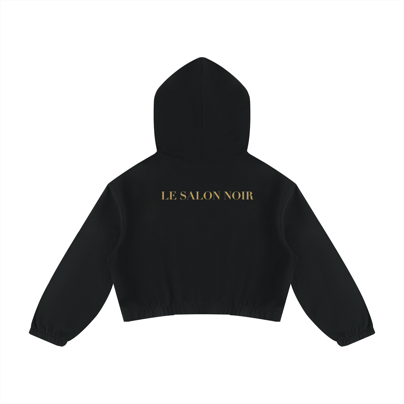Quarter-Zip Boxy Hoodie — LES ÉTOILES NOIRES | Noir Aesthetic Streetwear