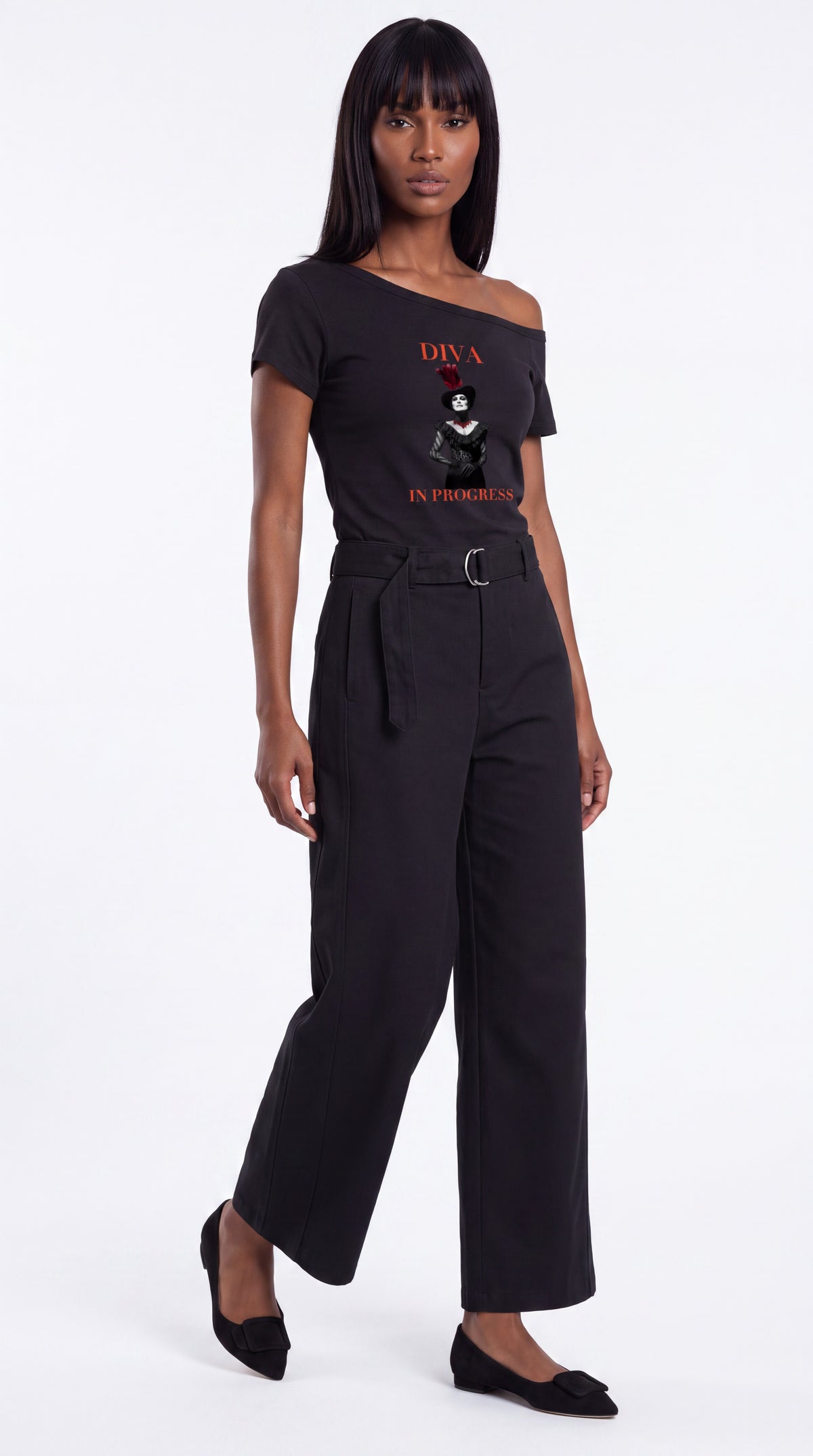 Women’s Off-the-Shoulder Tee | DIVA IN PROGRESS