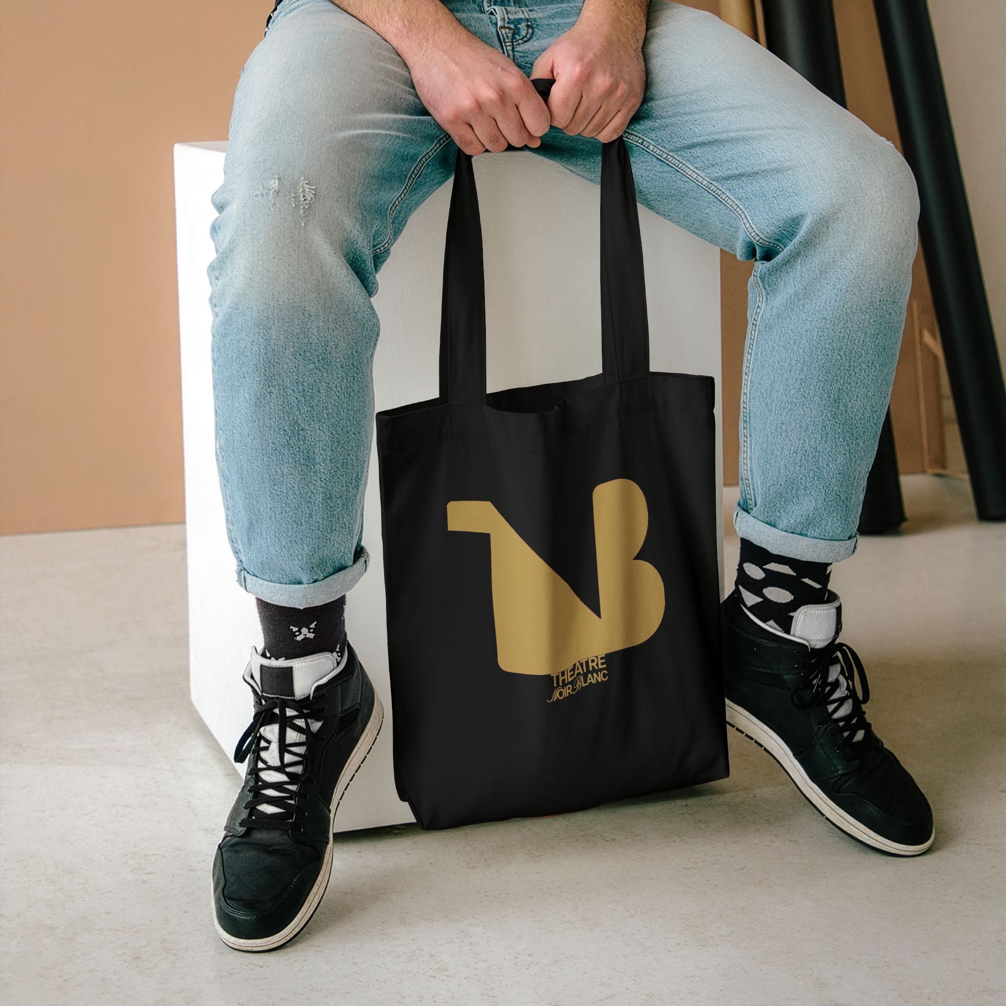 Noir Aesthetic Canvas Tote Bag — THEATRE NOIR BLANC | Theatre-Inspired Fashion
