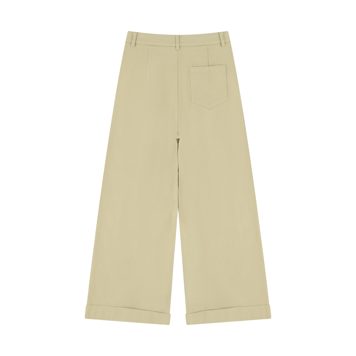 Tencel Wide-Leg Cuff Trousers