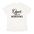 Women's Slim Fit Crewneck T-Shirt | QUEER JOY IS RESISTANCE
