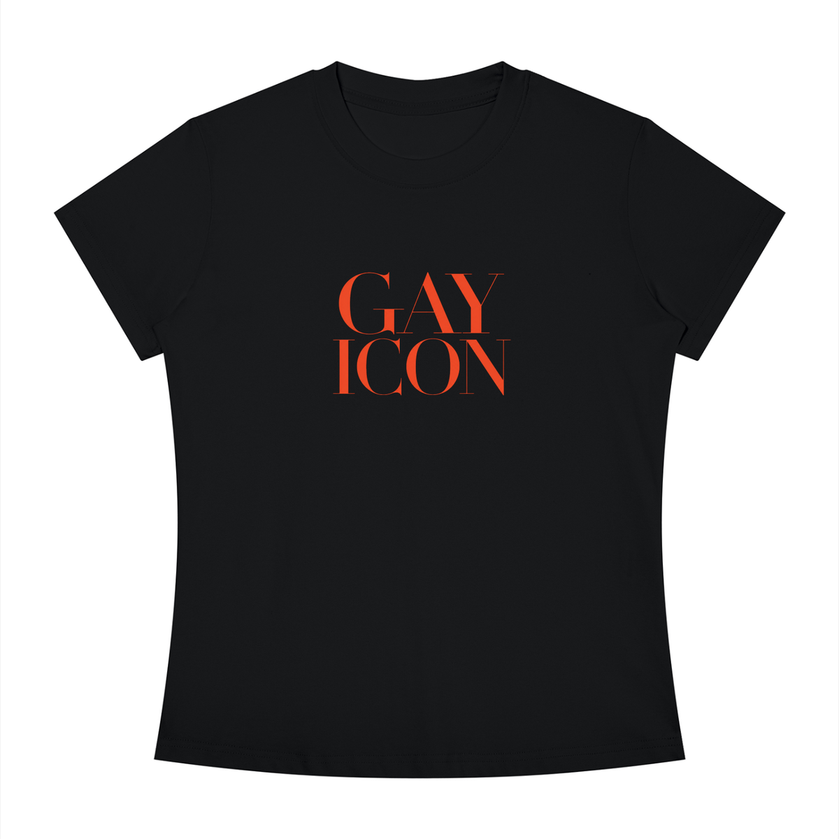 Women's Slim Fit Crewneck Tee Red Logo