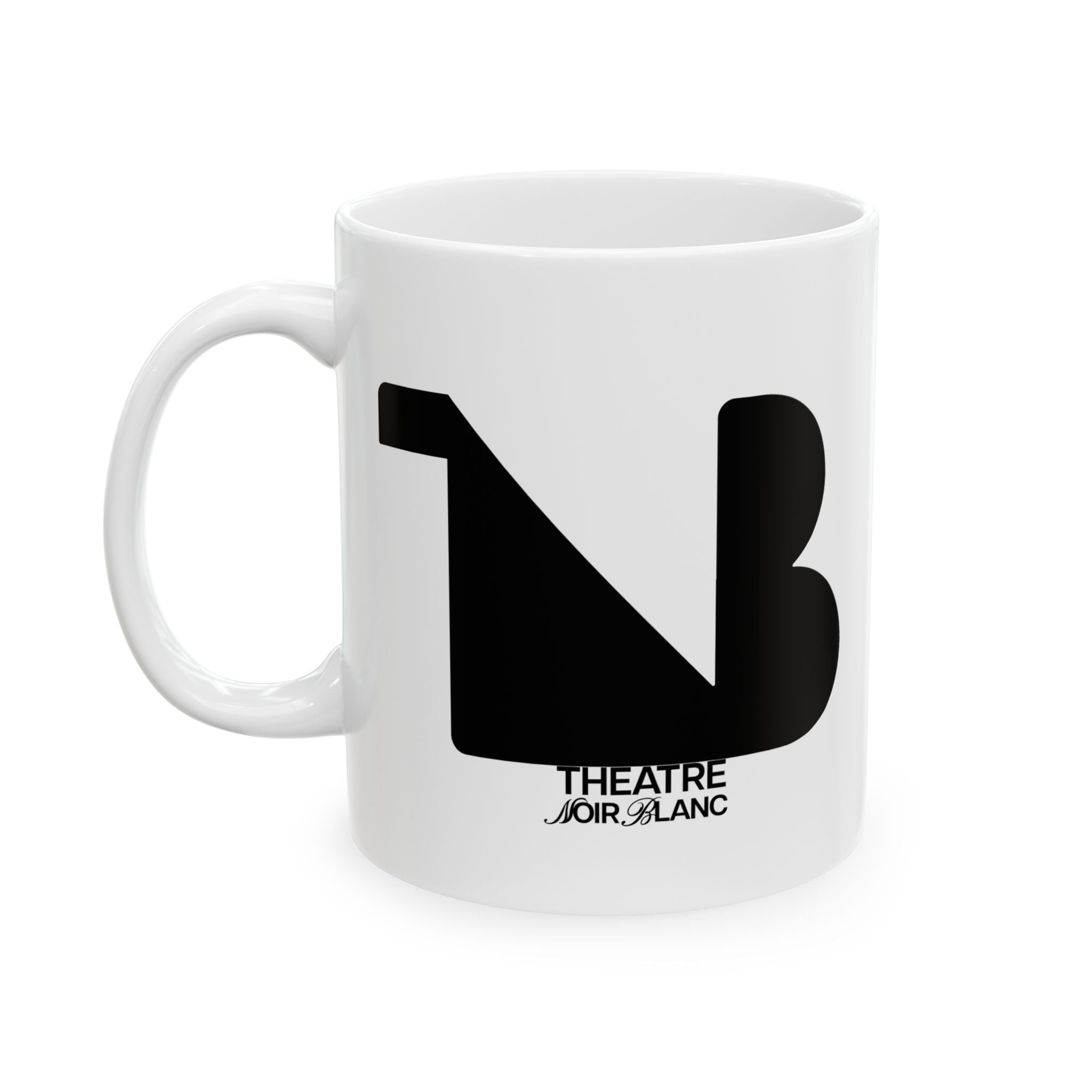 Theatre Noir Blanc Ceramic Mug - Black Logo