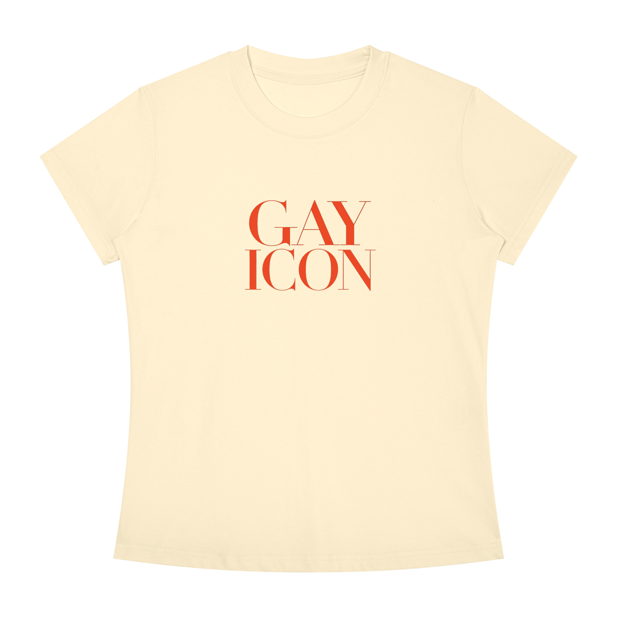 Women's Slim Fit Crewneck Tee Red Logo